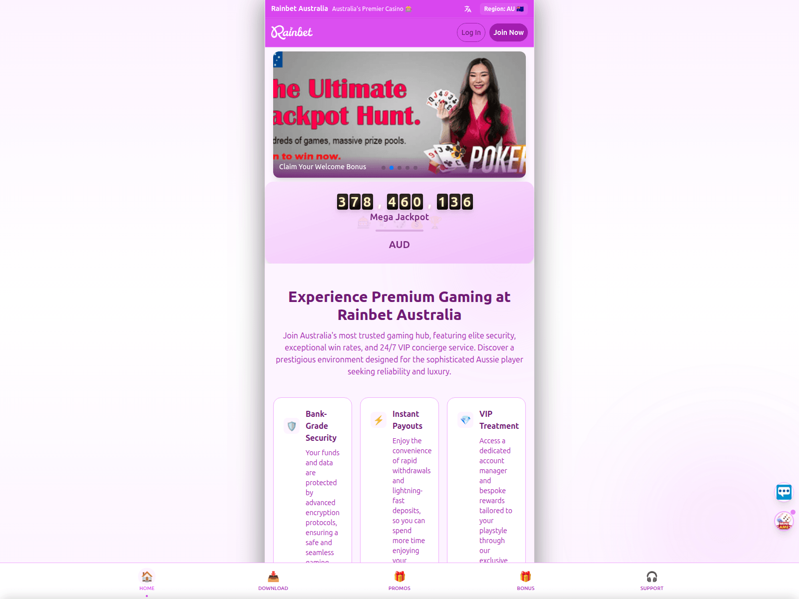Screenshot of aurainbetaustralia.com