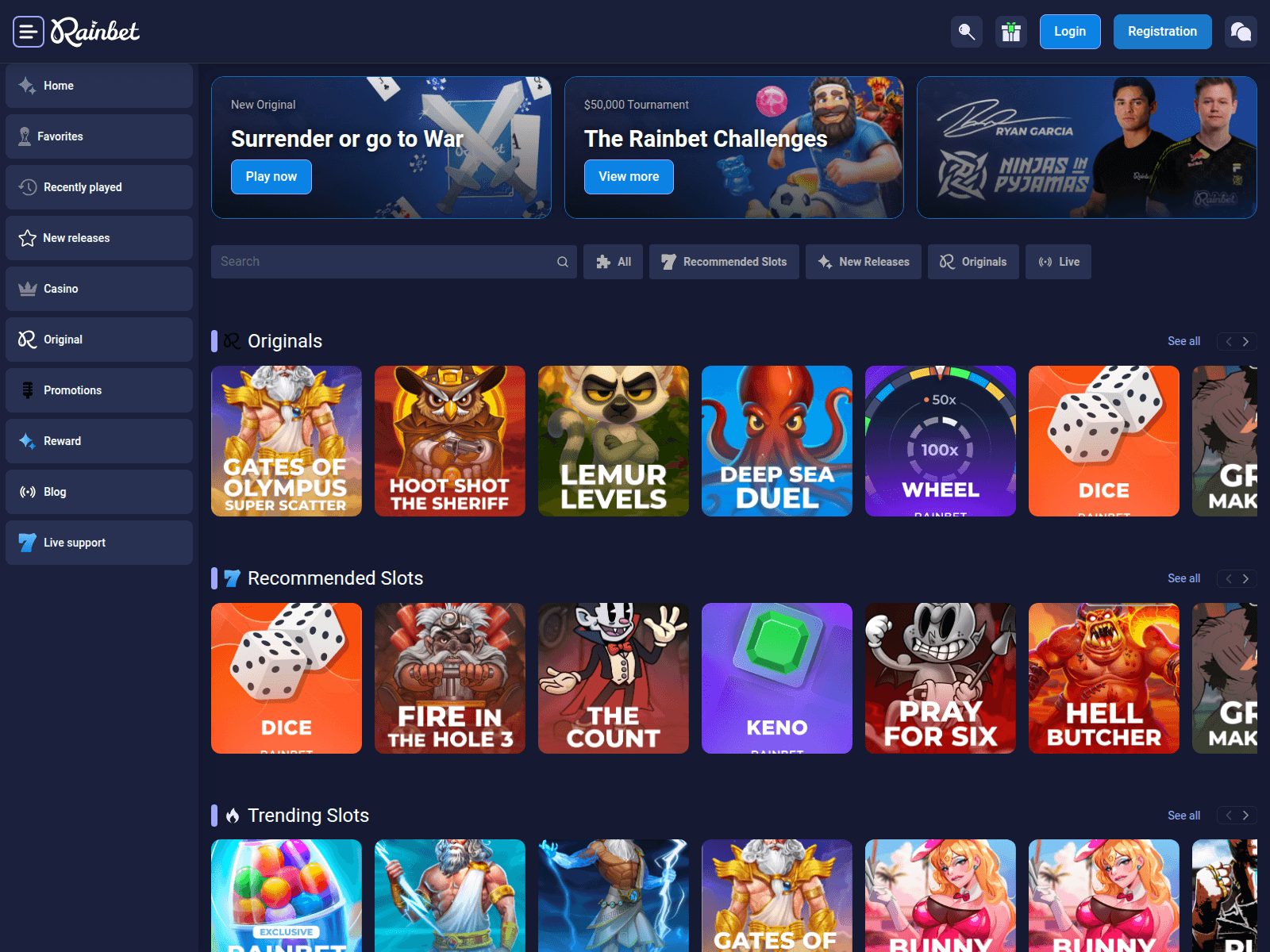 Screenshot of rainbet-app.net