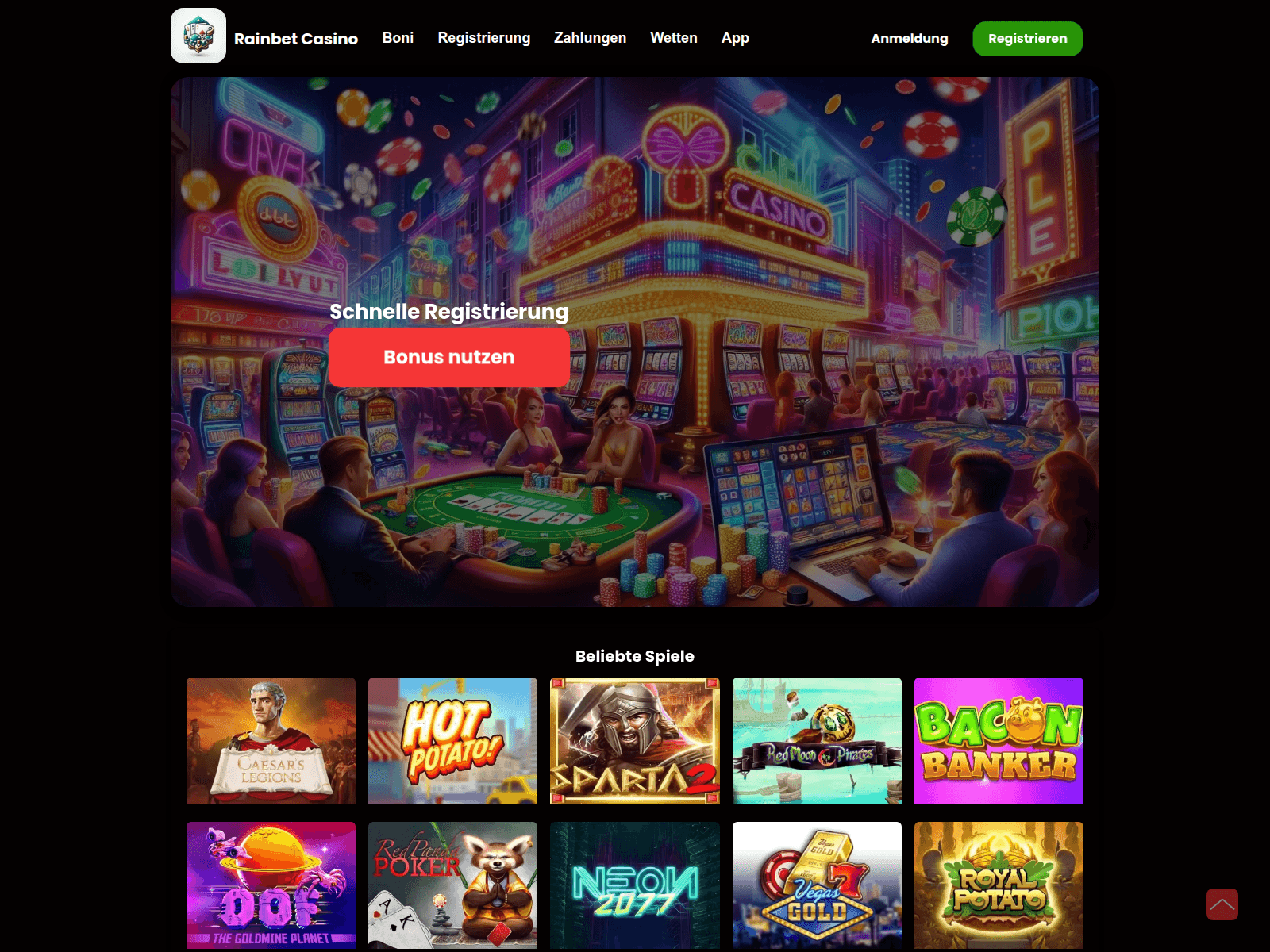 Screenshot of rainbet-casino-online.de