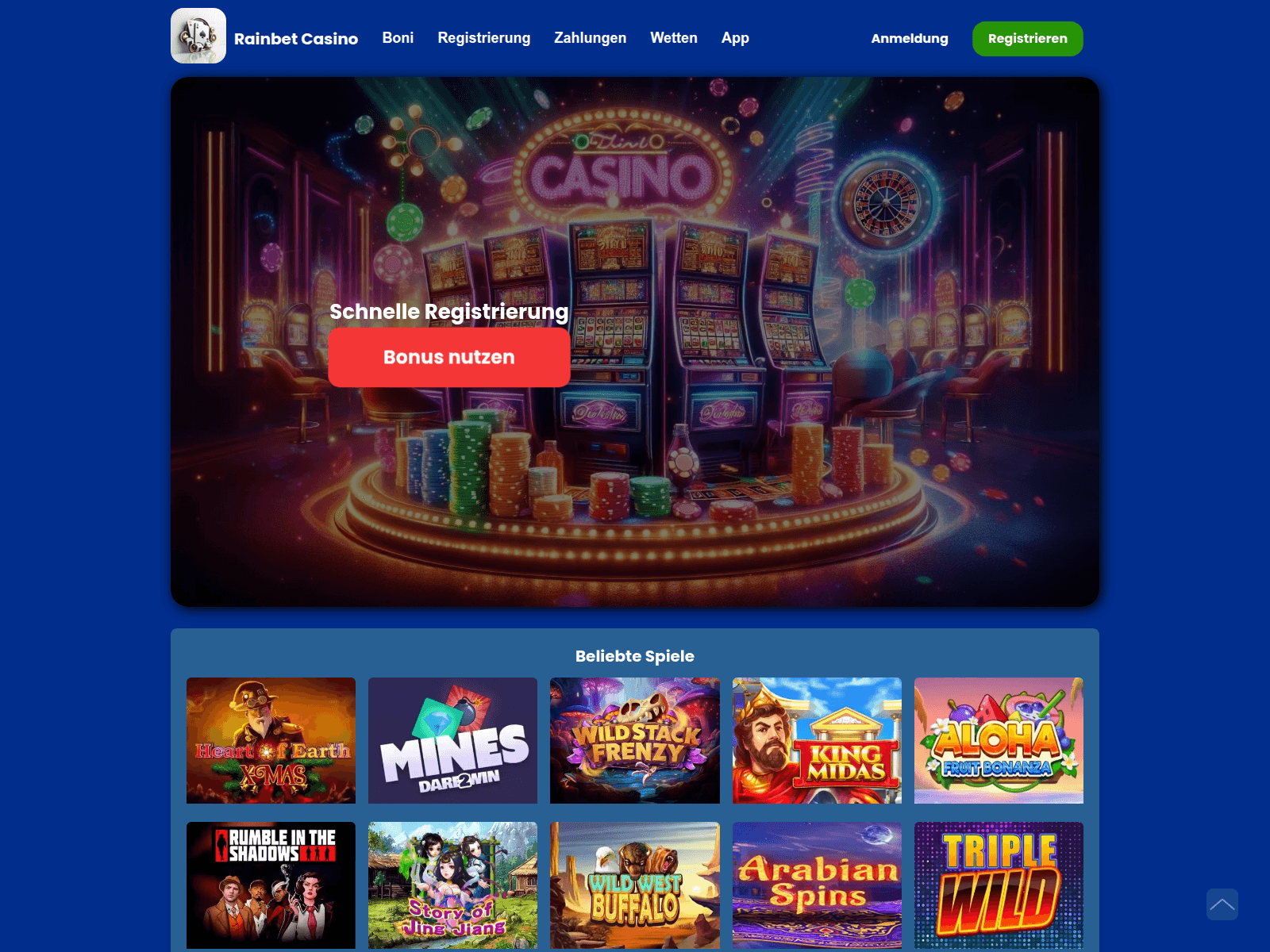 Screenshot of rainbet-casinos.de