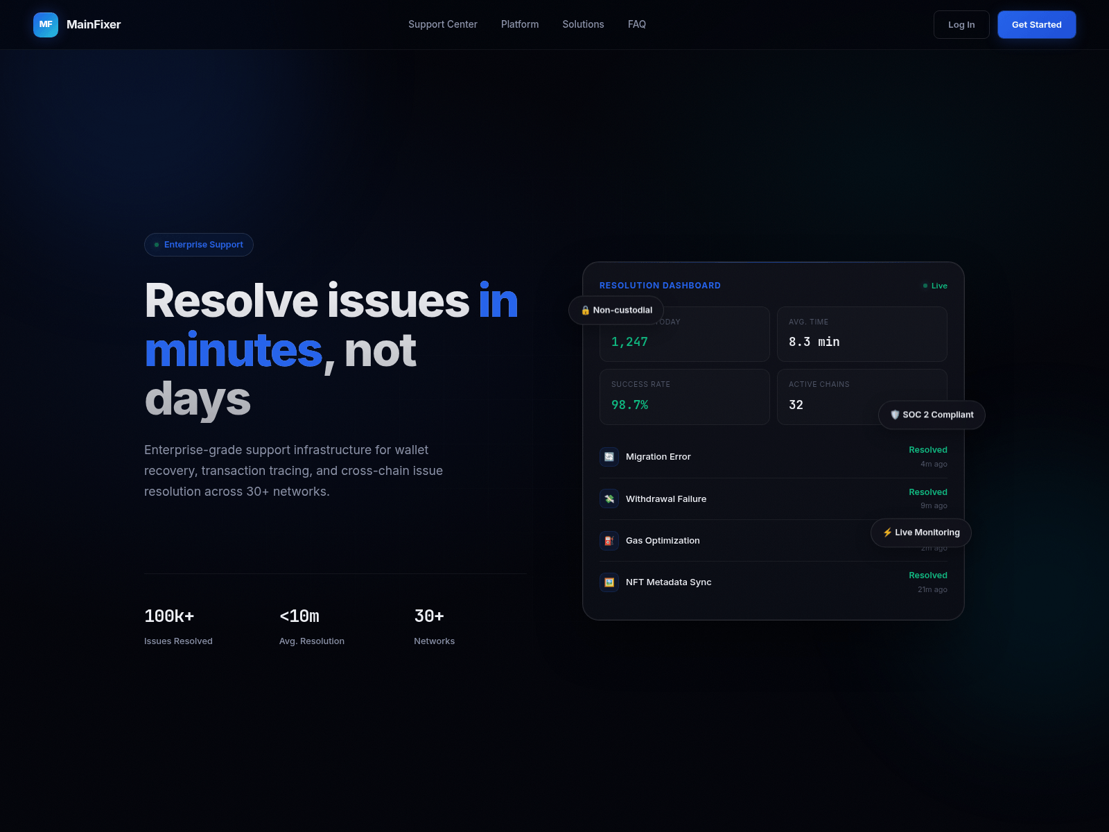 Screenshot of chainpilot.pages.dev
