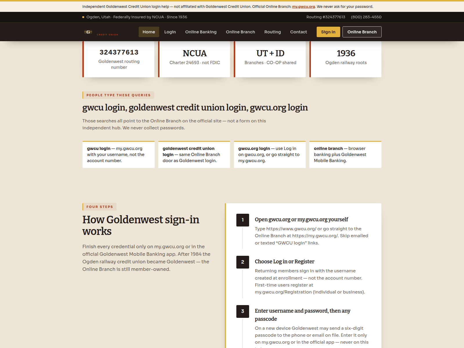 Screenshot of gwcu.us.org