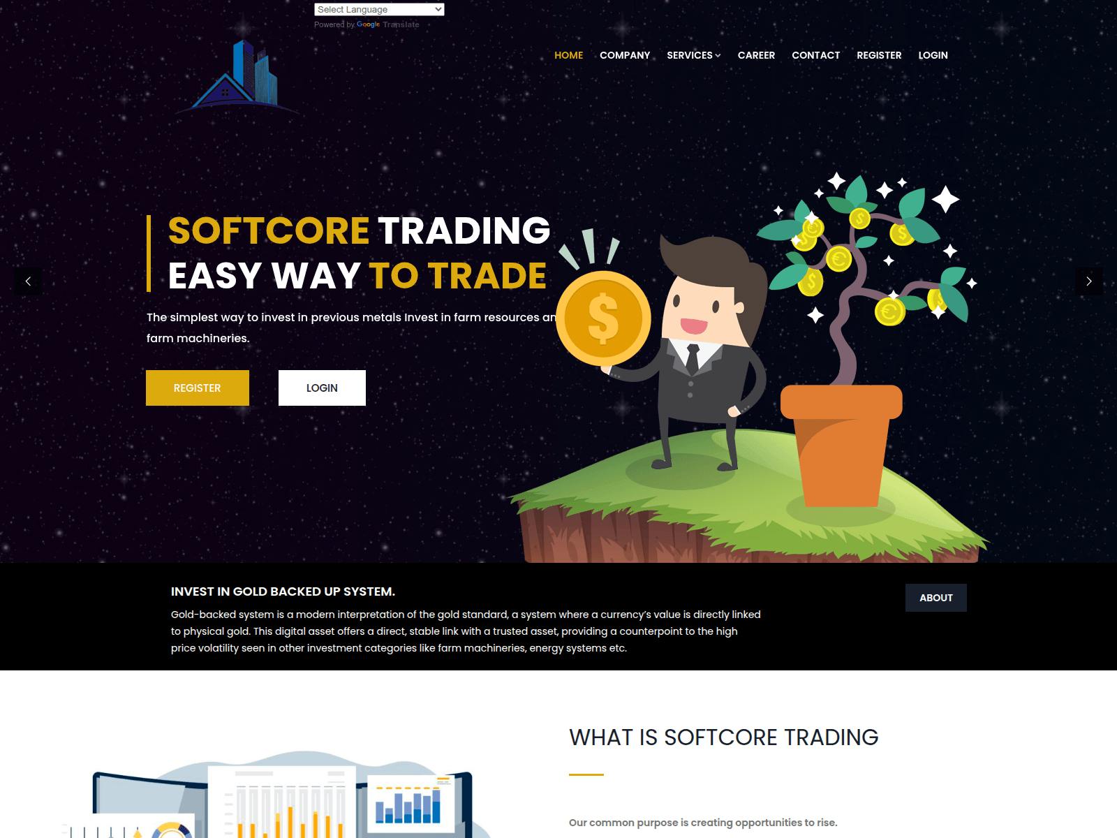 Screenshot of softcorestrading.pro