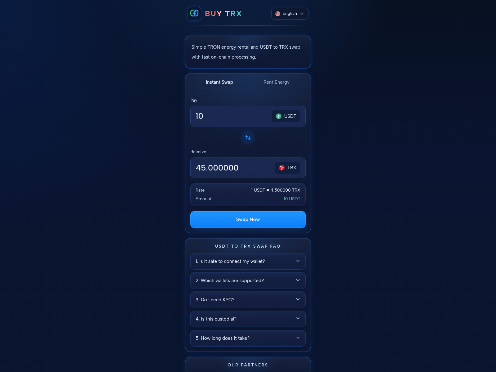 Screenshot of trx-swappp.site