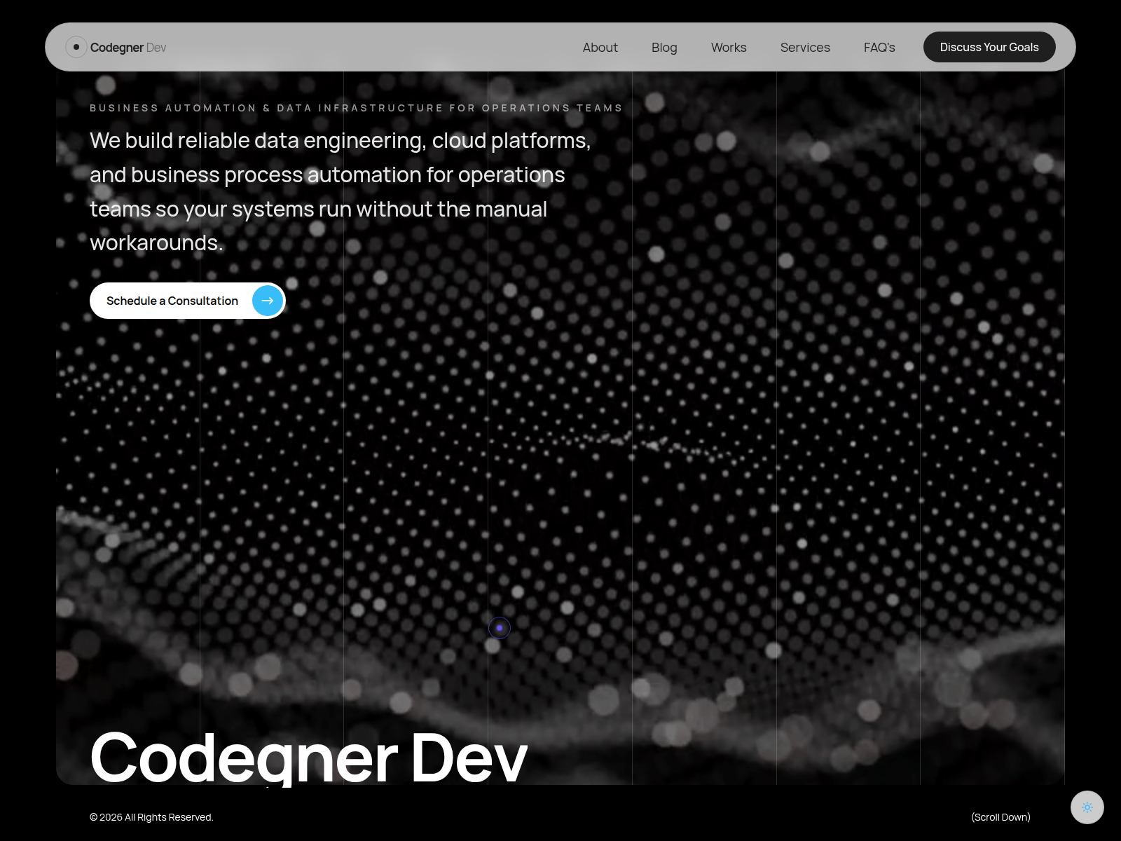 Screenshot of codegner.dev