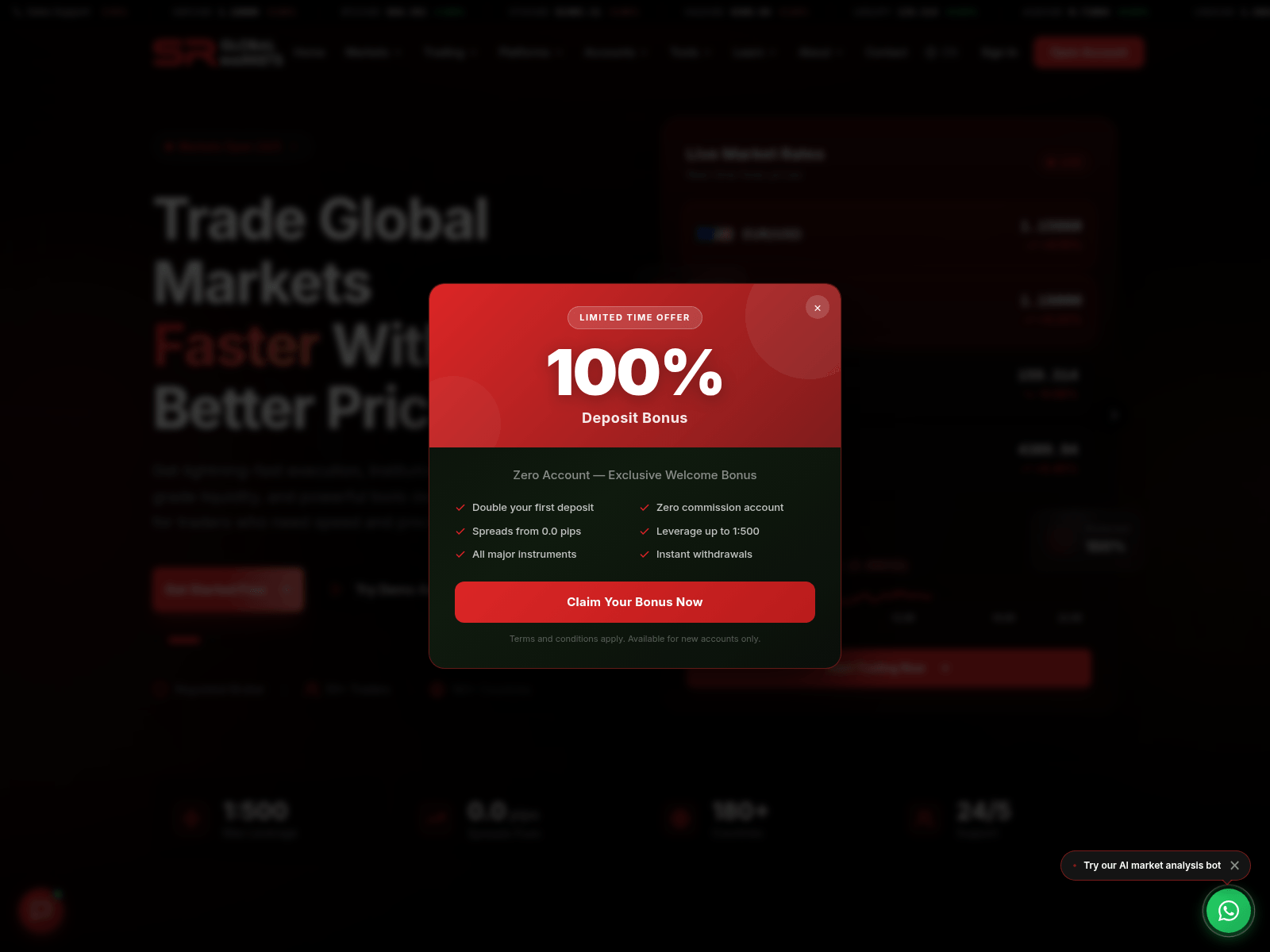 Screenshot of srglobalfx.com