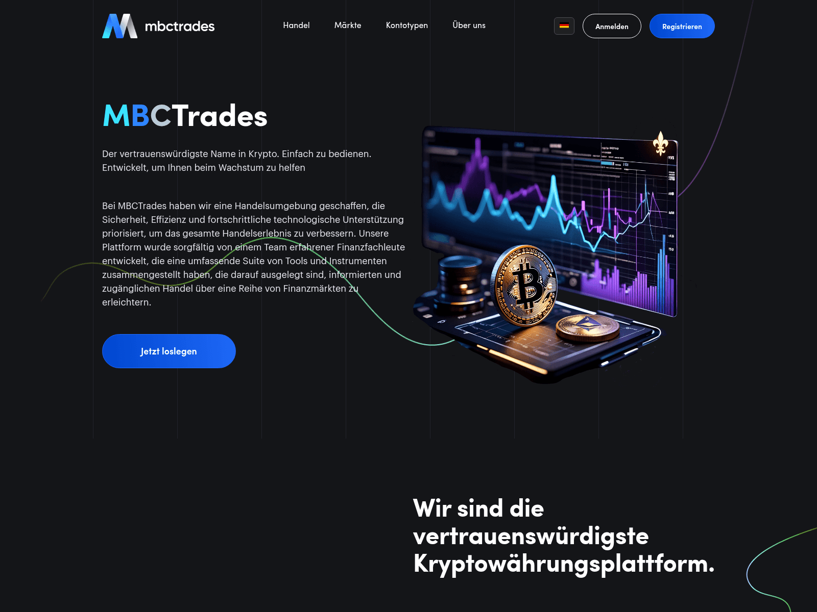Screenshot of mbctrades.com