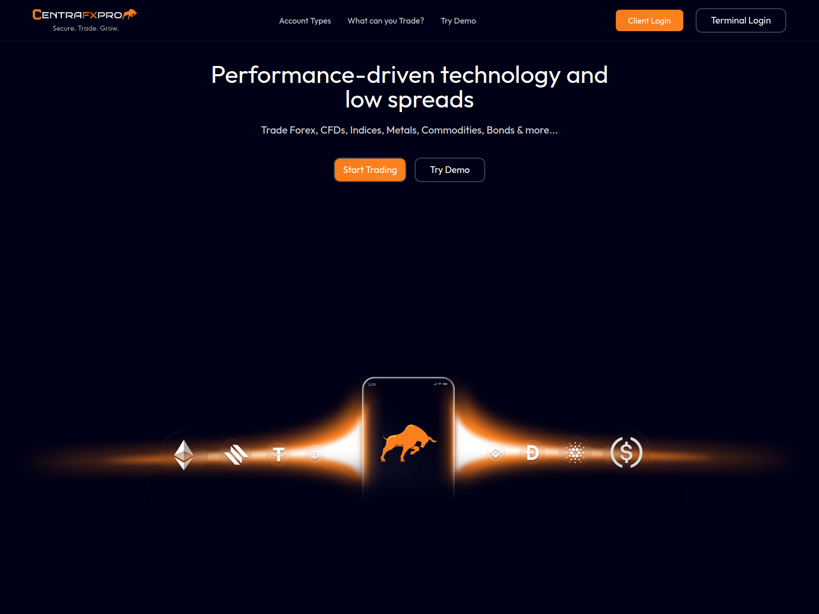 Screenshot of centrafxpro.com