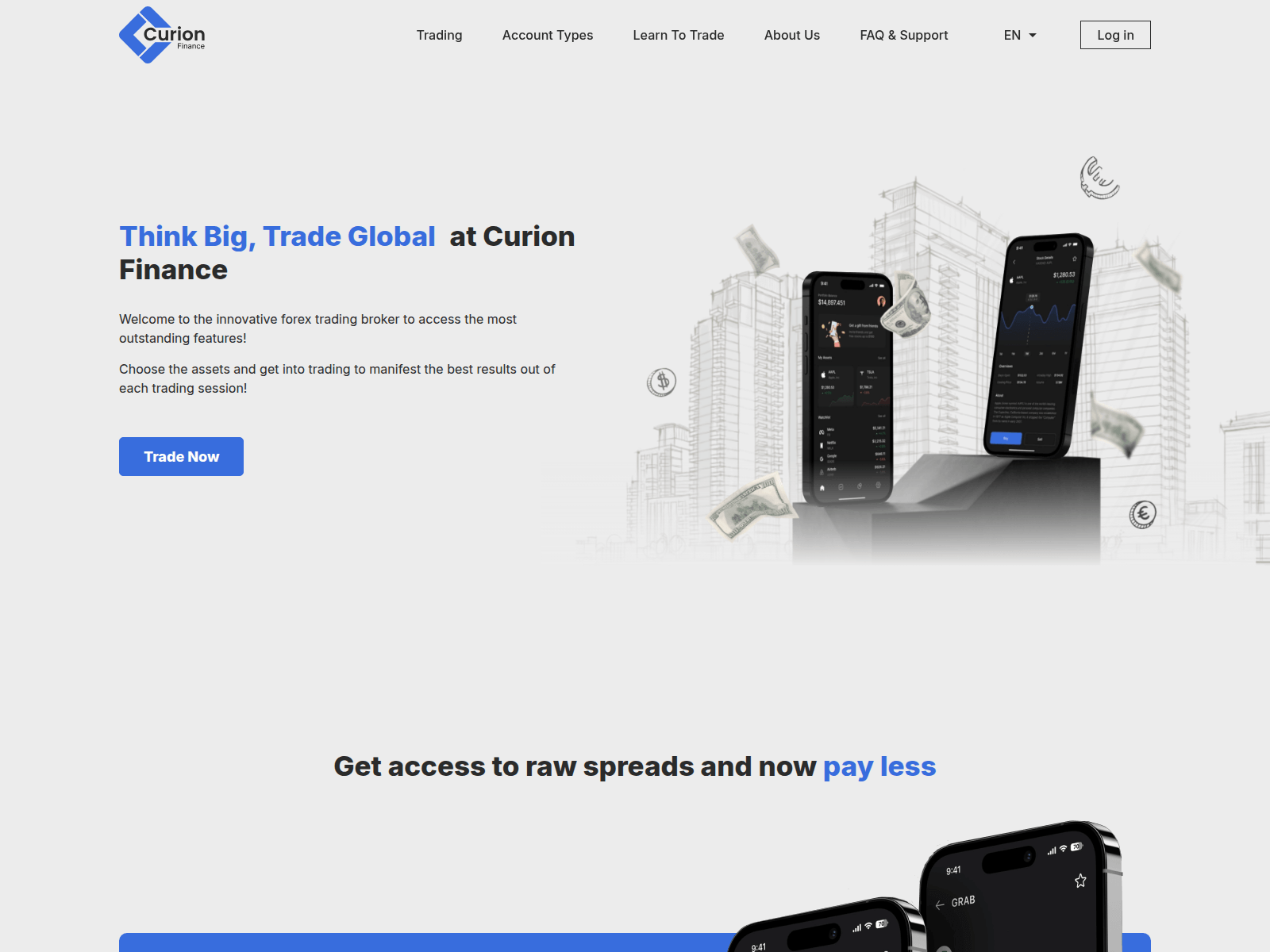 Screenshot of curion-finance.com