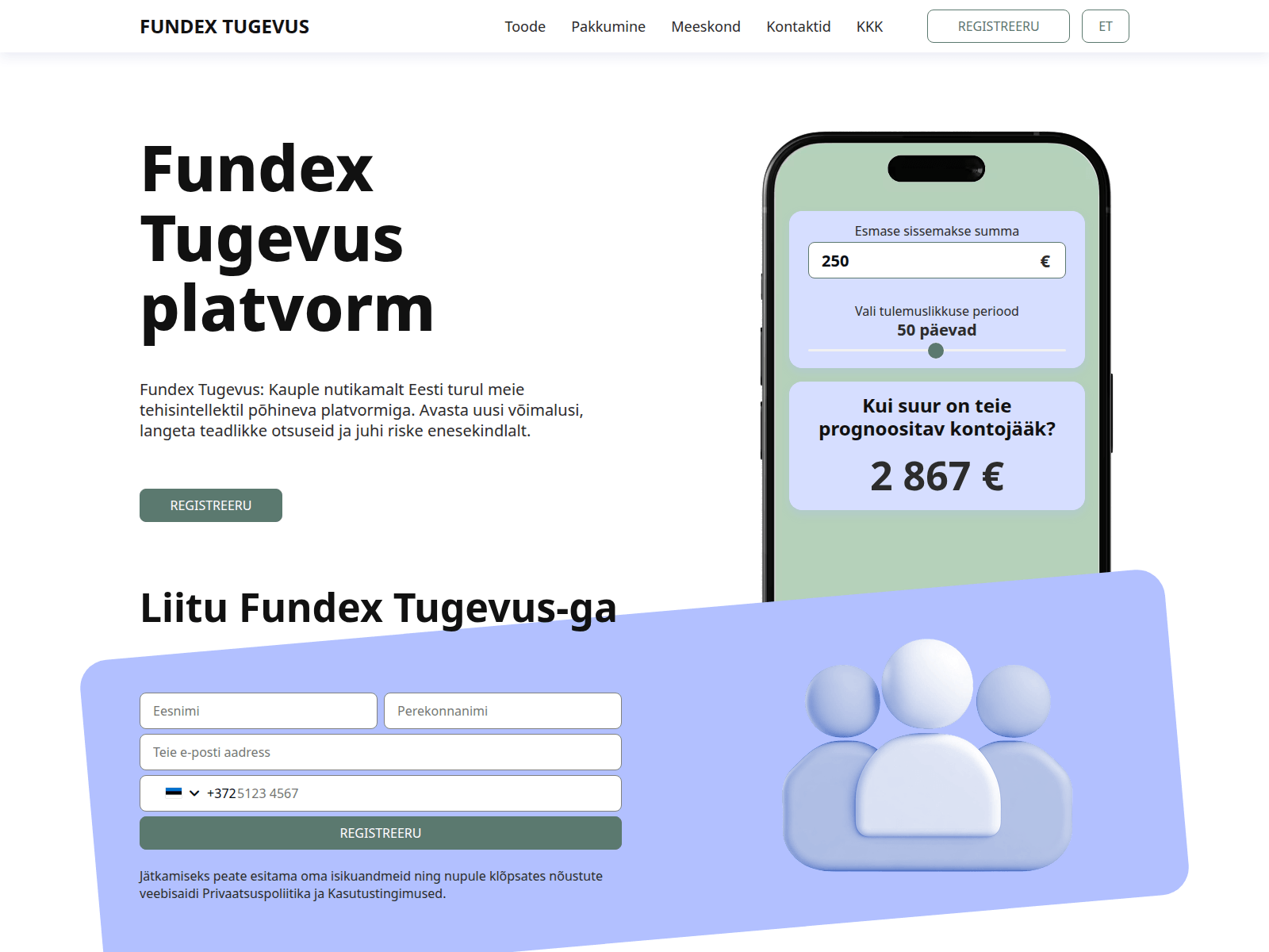 Screenshot of fundex-tugevus.com