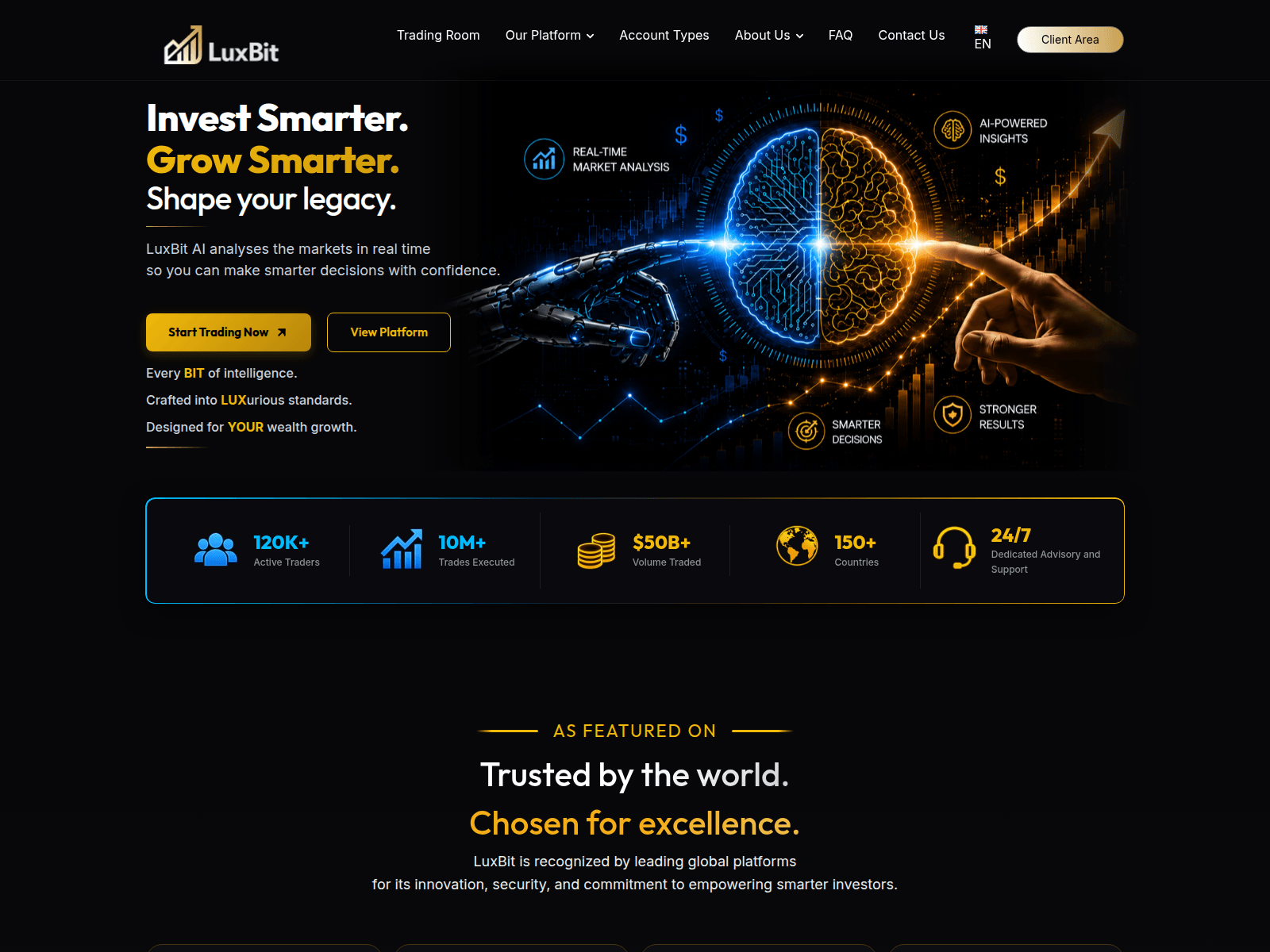 Screenshot of luxbit.ai
