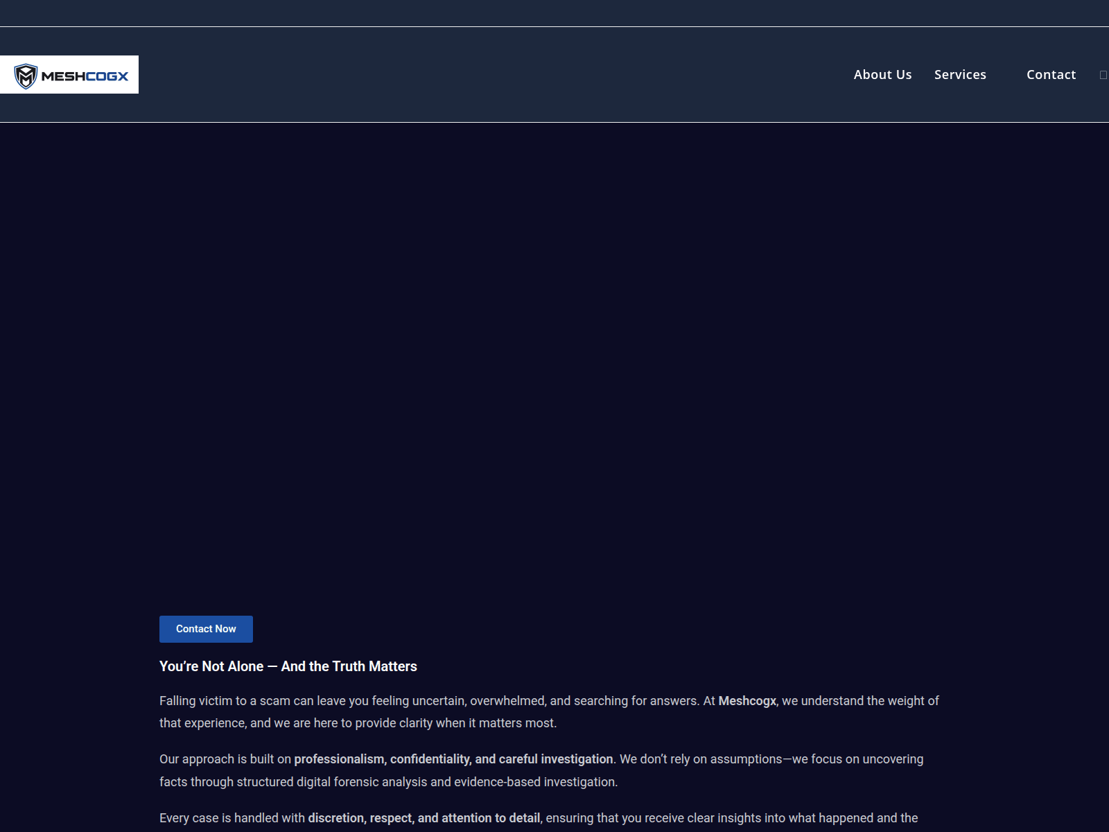 Screenshot of meshcogx.com