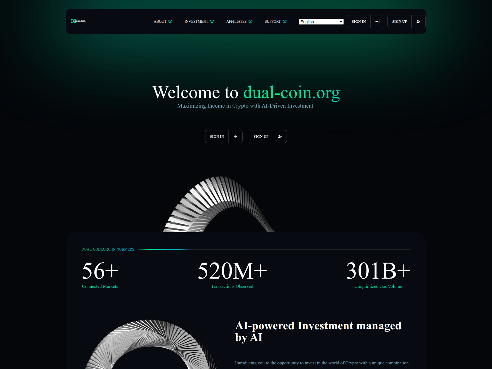 Screenshot of dual-coin.org