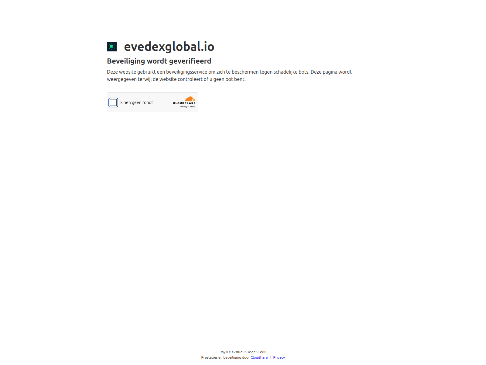 Screenshot of evedexglobal.io