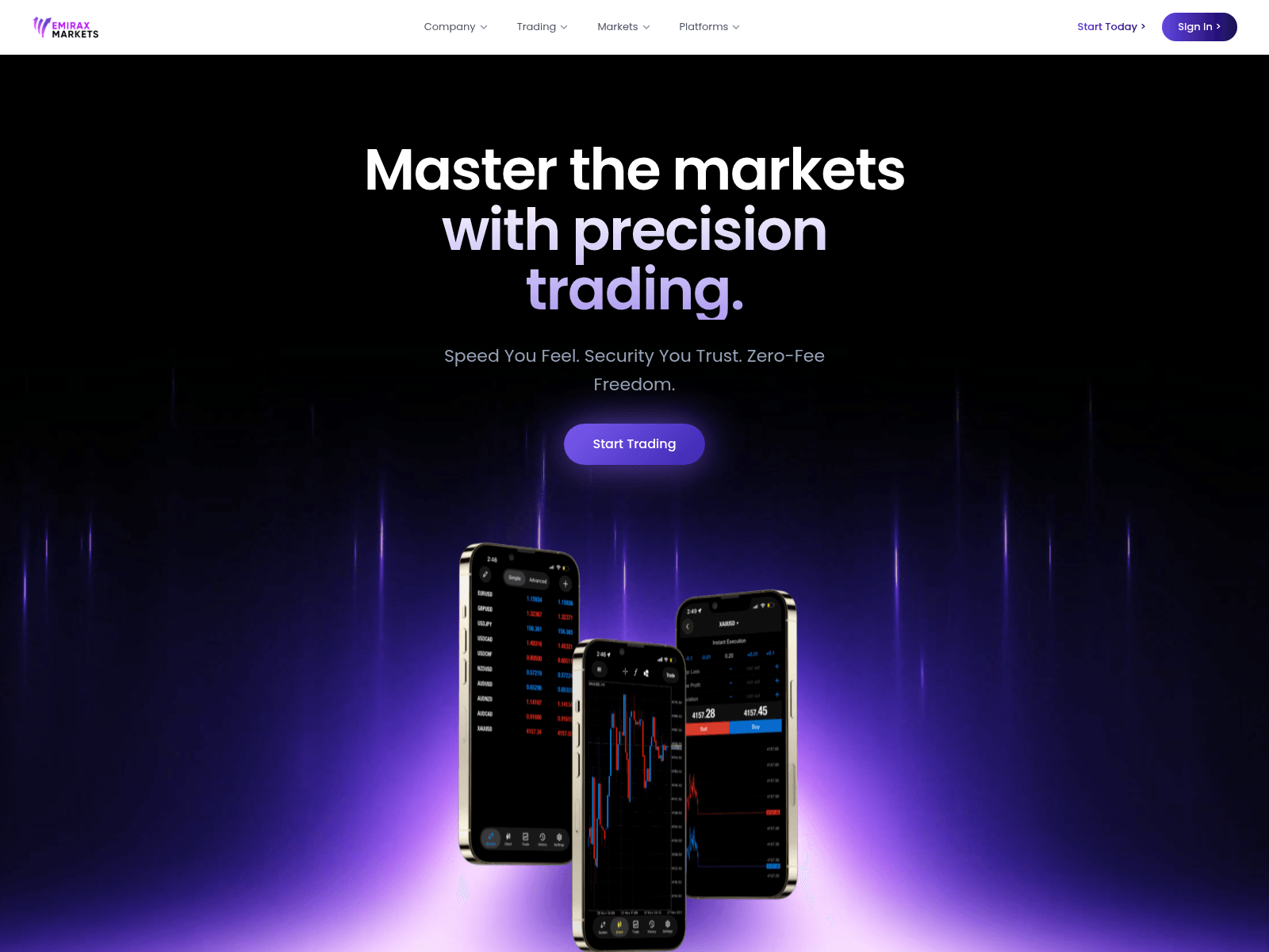 Screenshot of emiraxmarkets.com