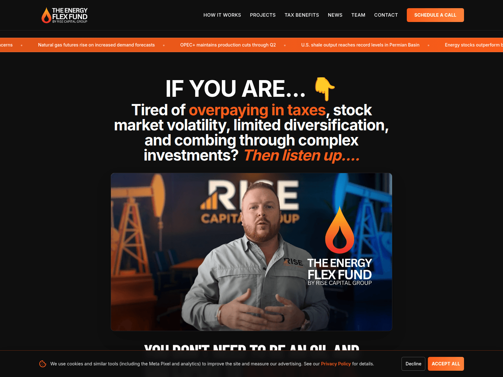 Screenshot of energyflexfund.com