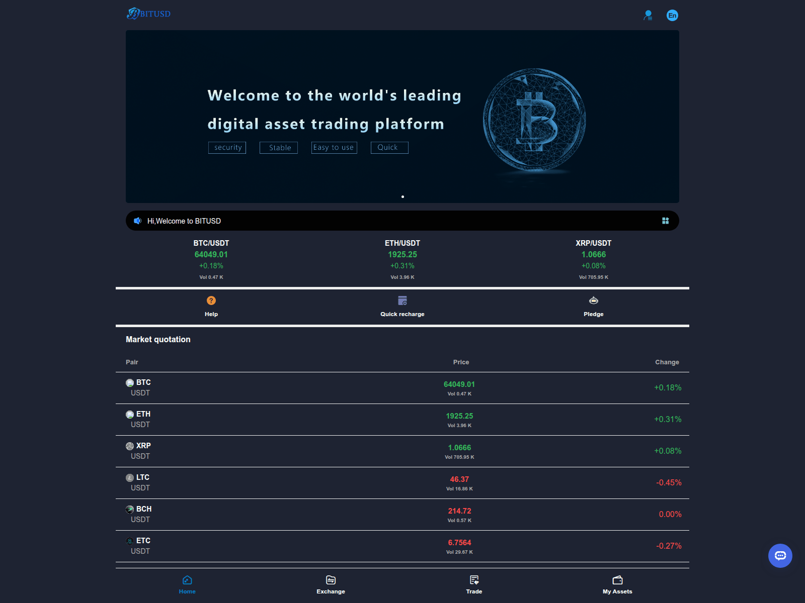 Screenshot of bitusd-web.com