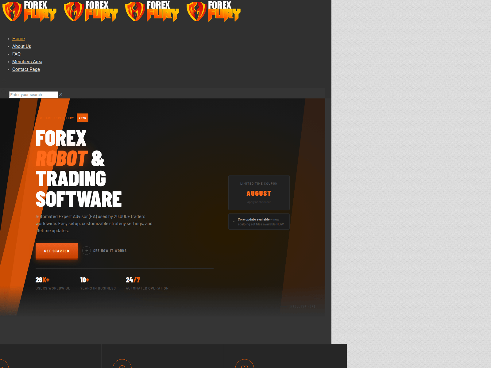 Screenshot of forexfury.com