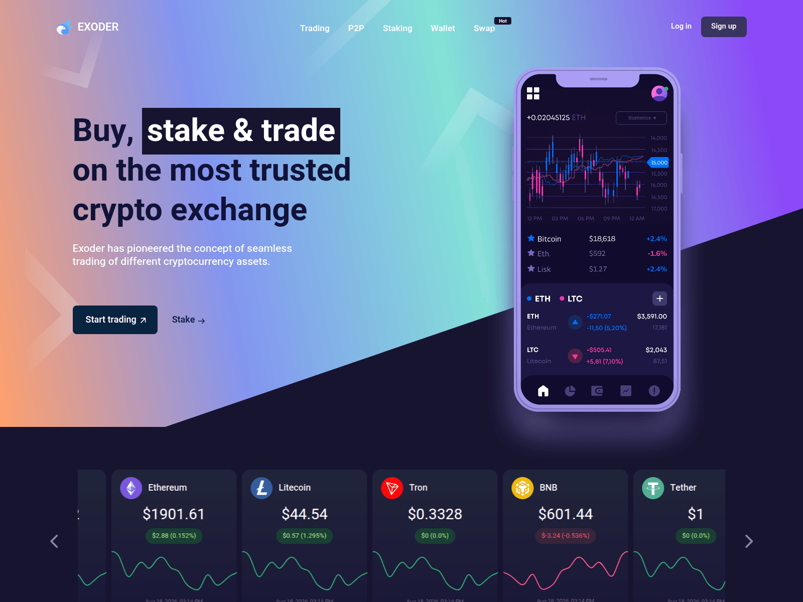 Screenshot of exoder.net