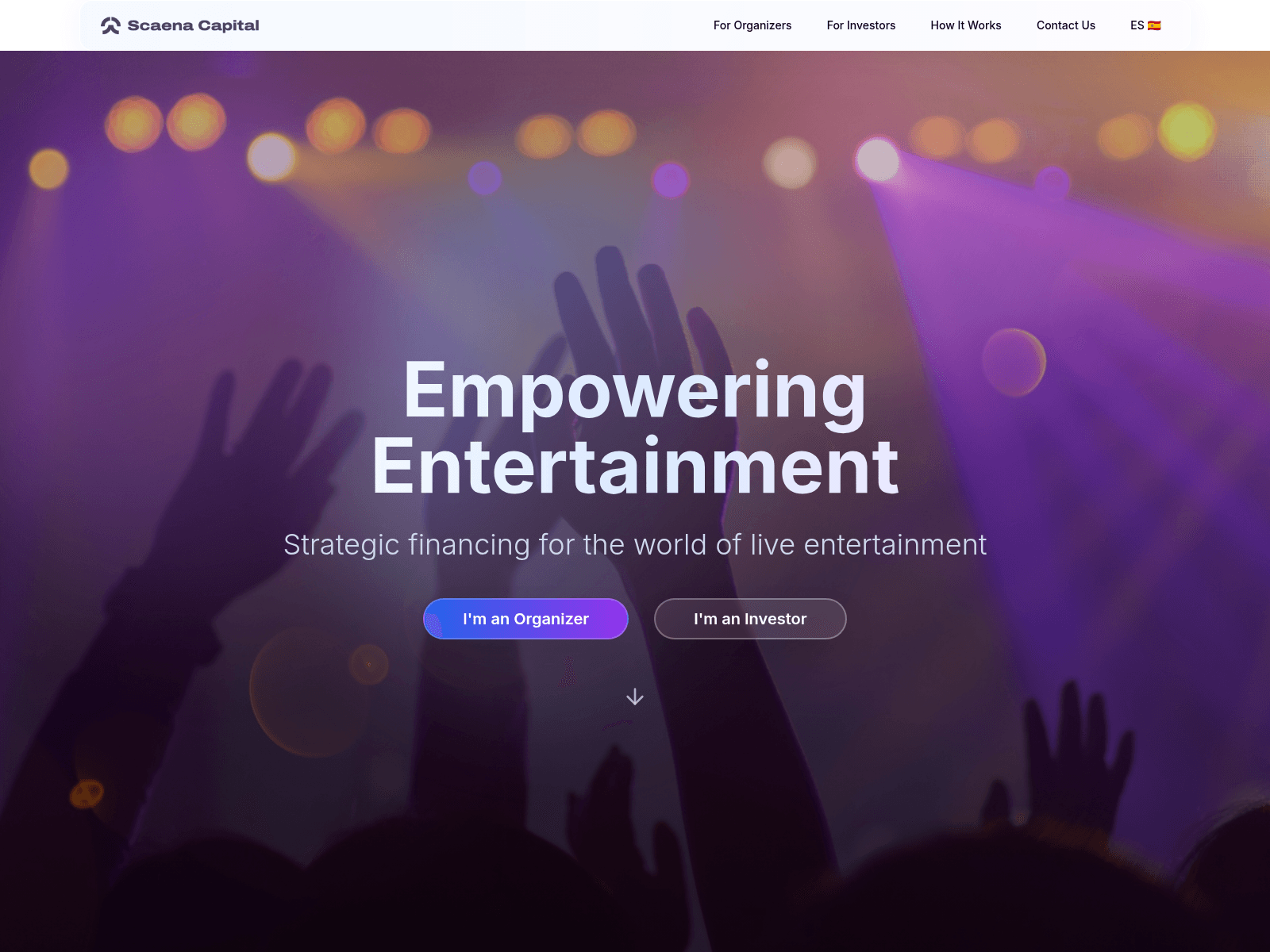 Screenshot of scaenacapital.com