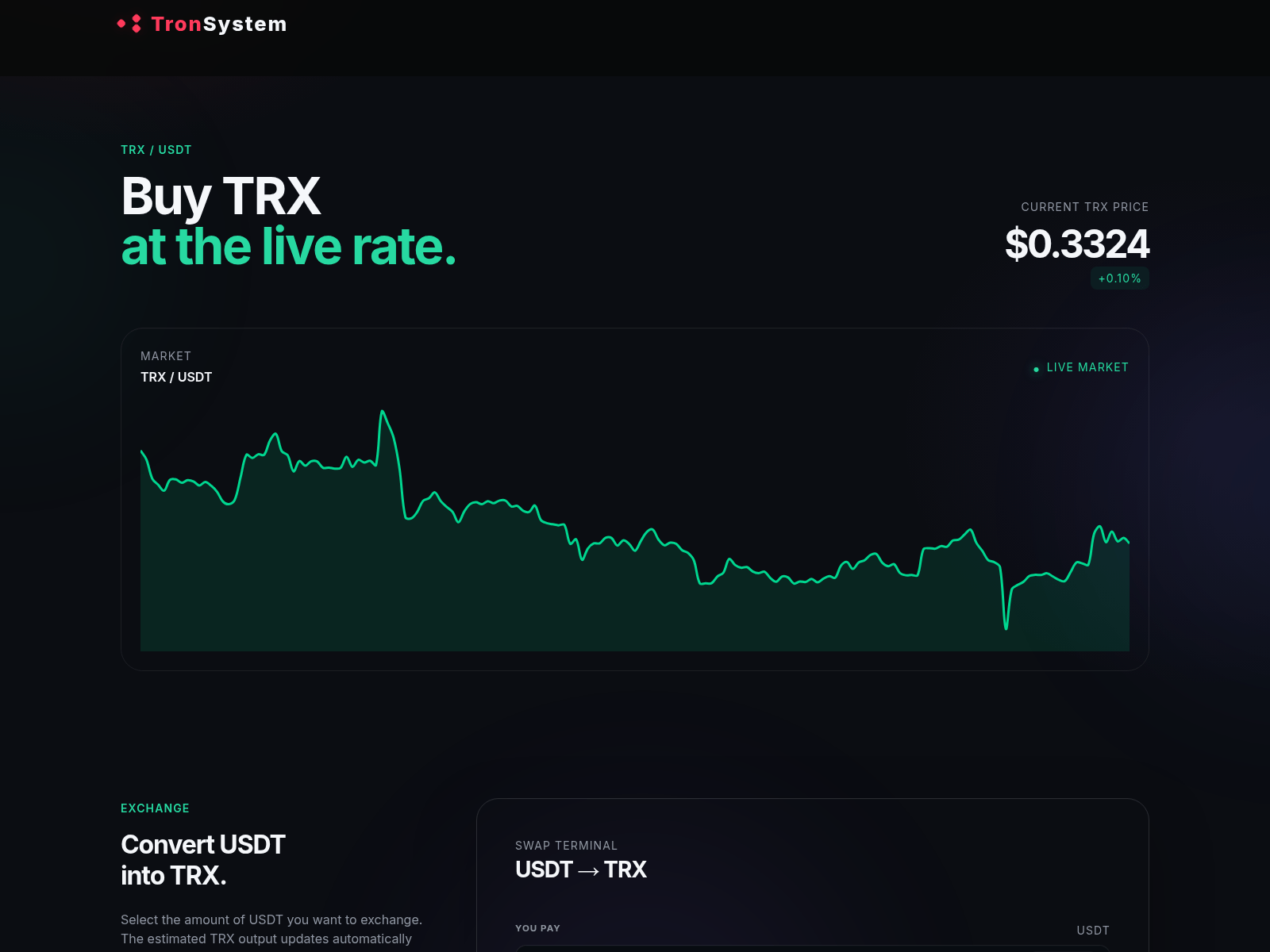 Screenshot of tron-system.net