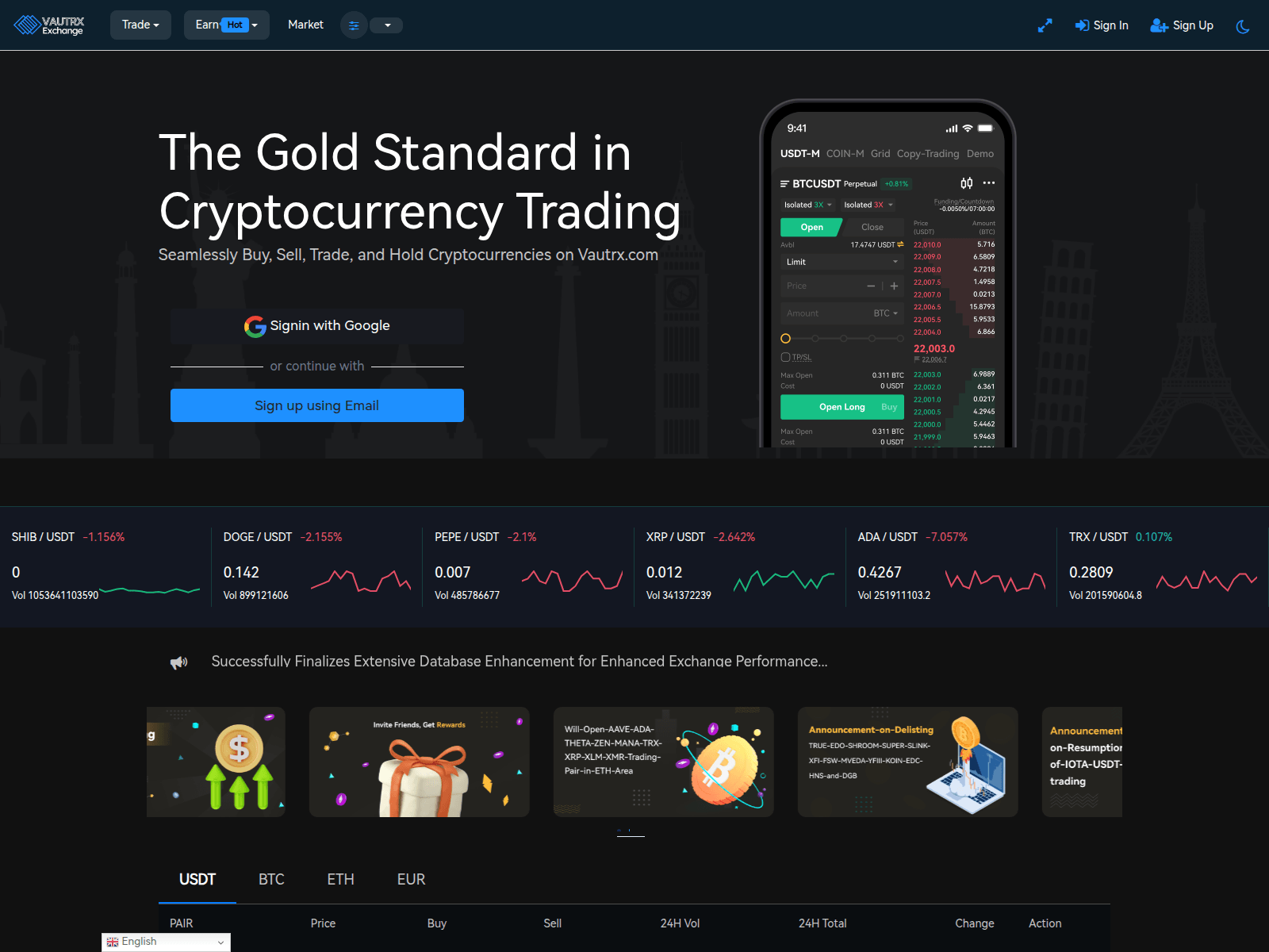 Screenshot of vautrx.com