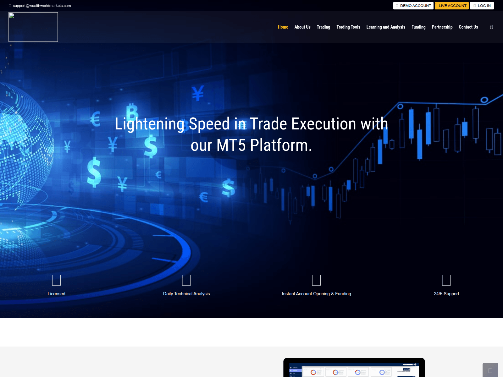 Screenshot of wealthworldmarkets.com