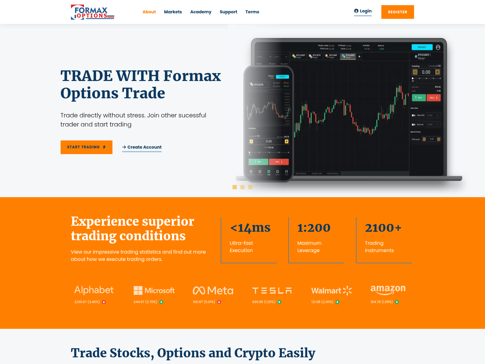 Screenshot of formaxoptionstrade.com