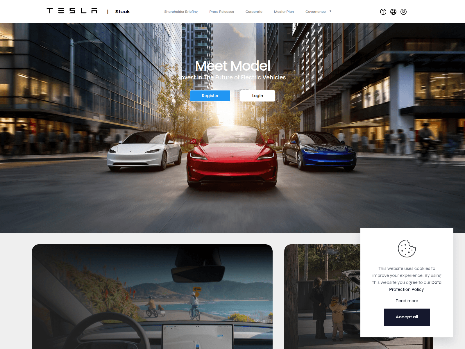 Screenshot of teslastockoption.com