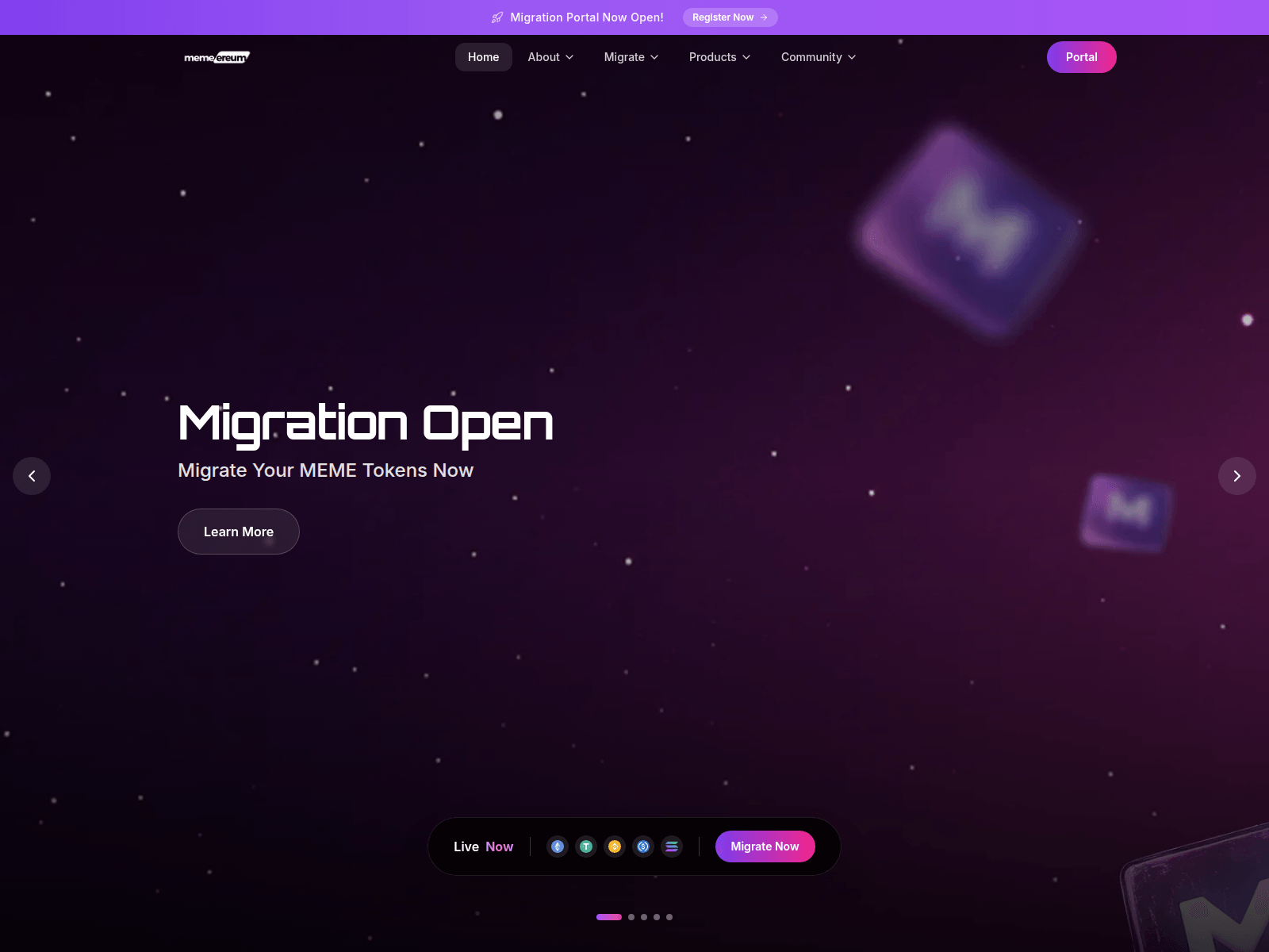 Screenshot of memereum.net