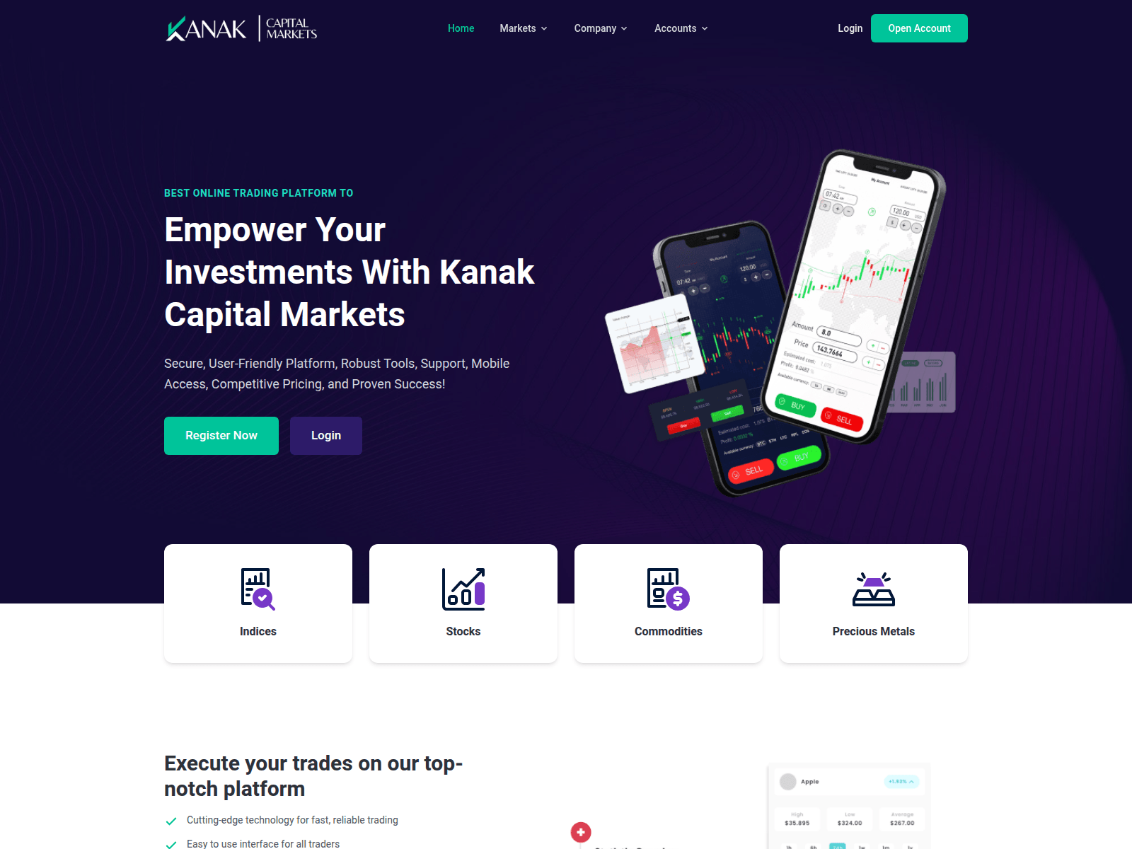 Screenshot of kanakmarkets.com