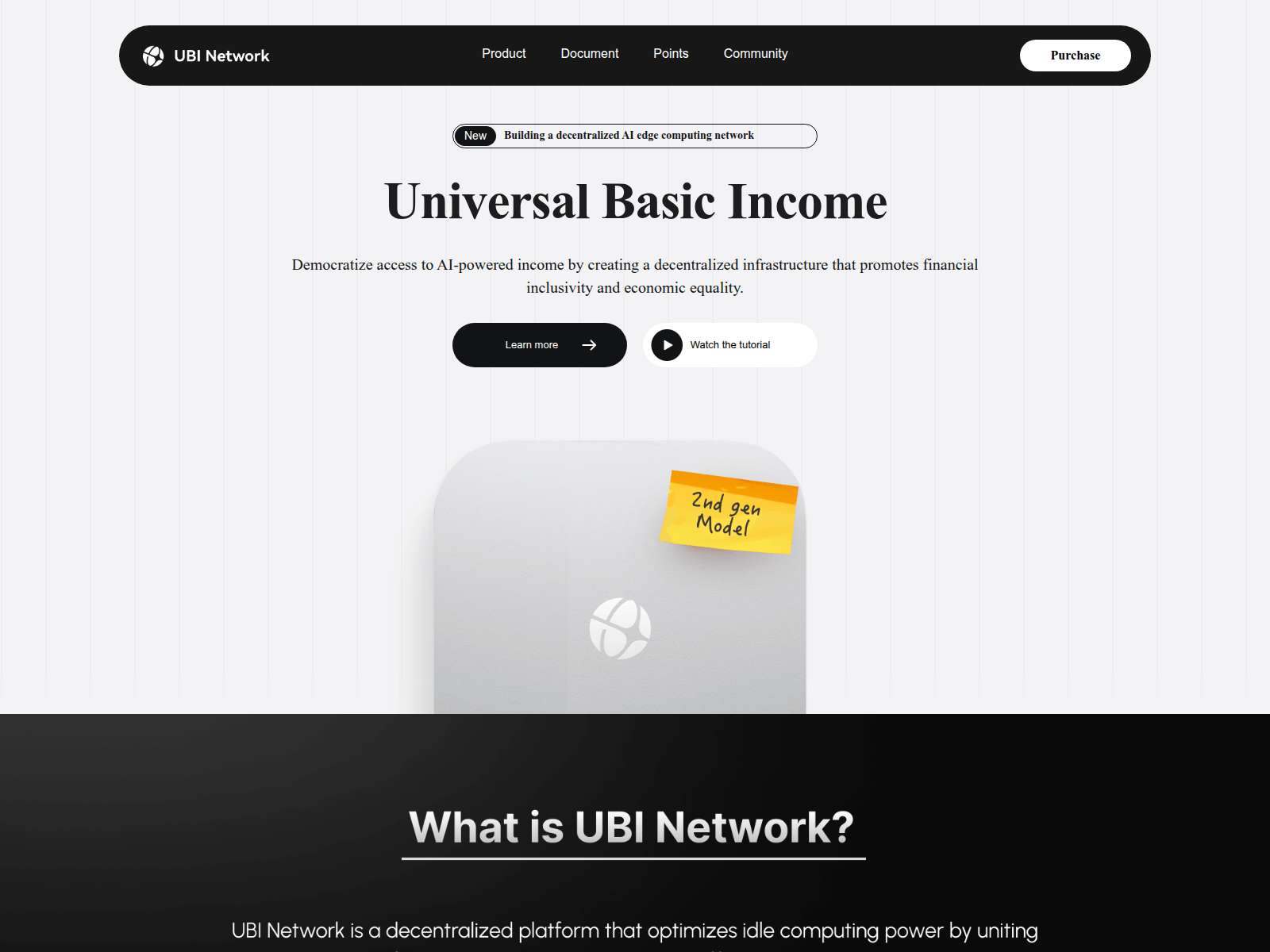 Screenshot of ubinetwork.ai
