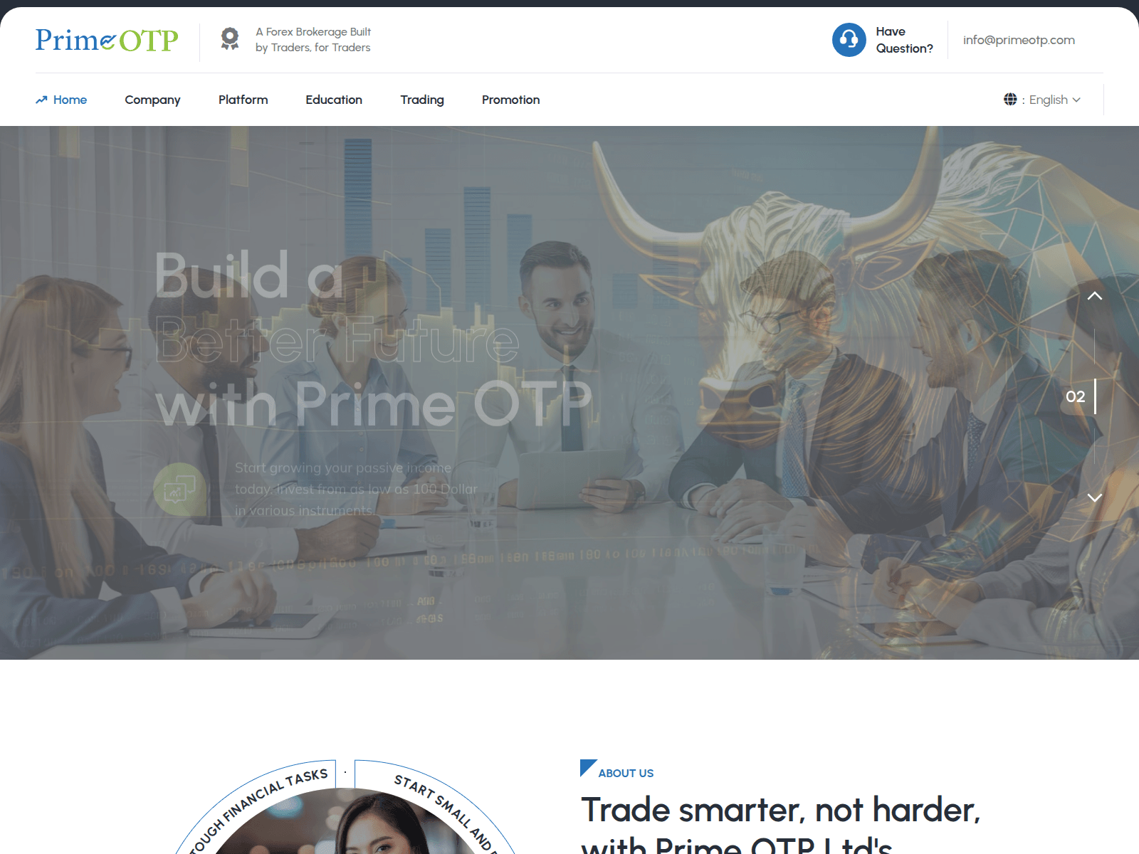 Screenshot of primeotp.com