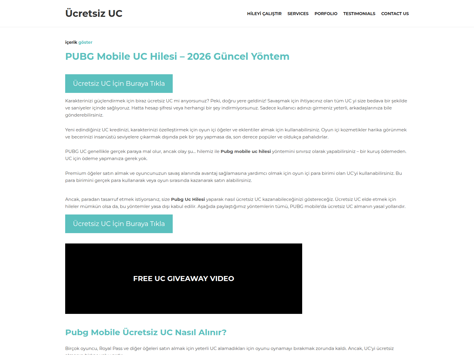 Screenshot of ucretsizuc.com