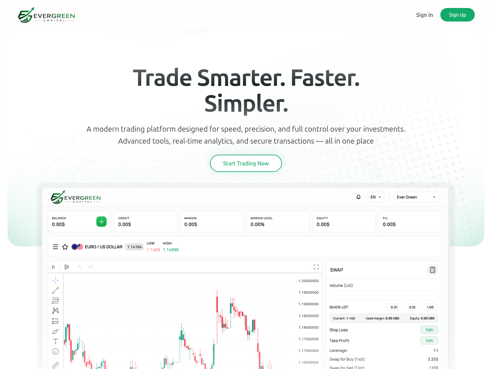 Screenshot of ever-green.capital