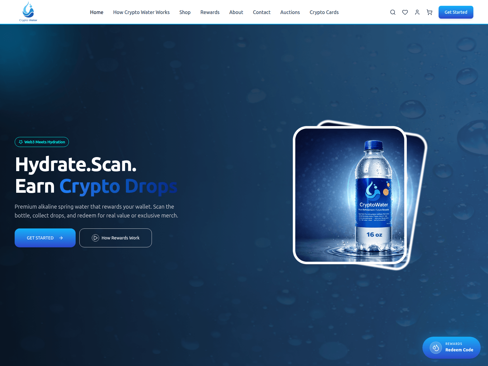 Screenshot of cryptowater.com