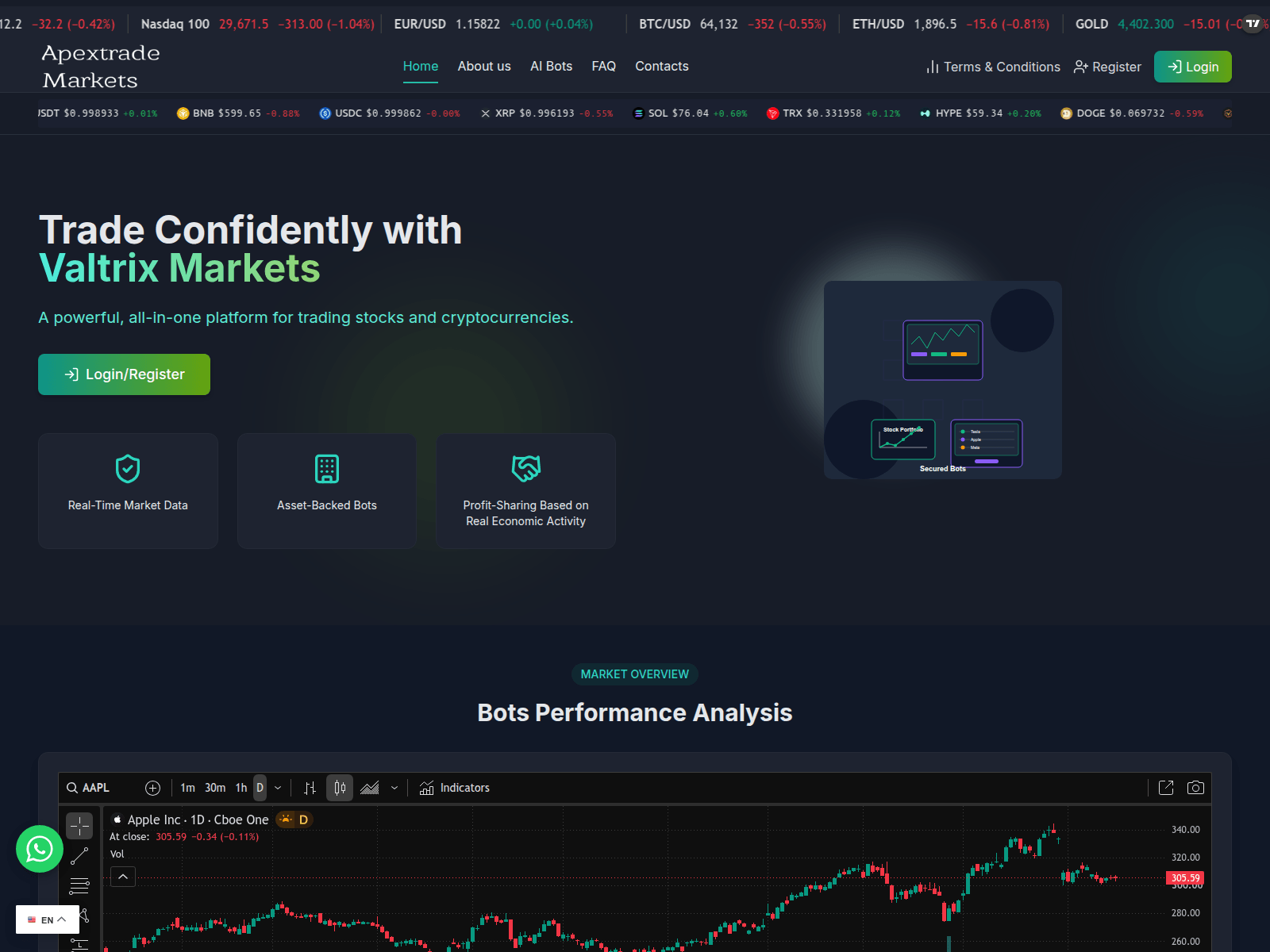 Screenshot of valtrixmarkets.ltd