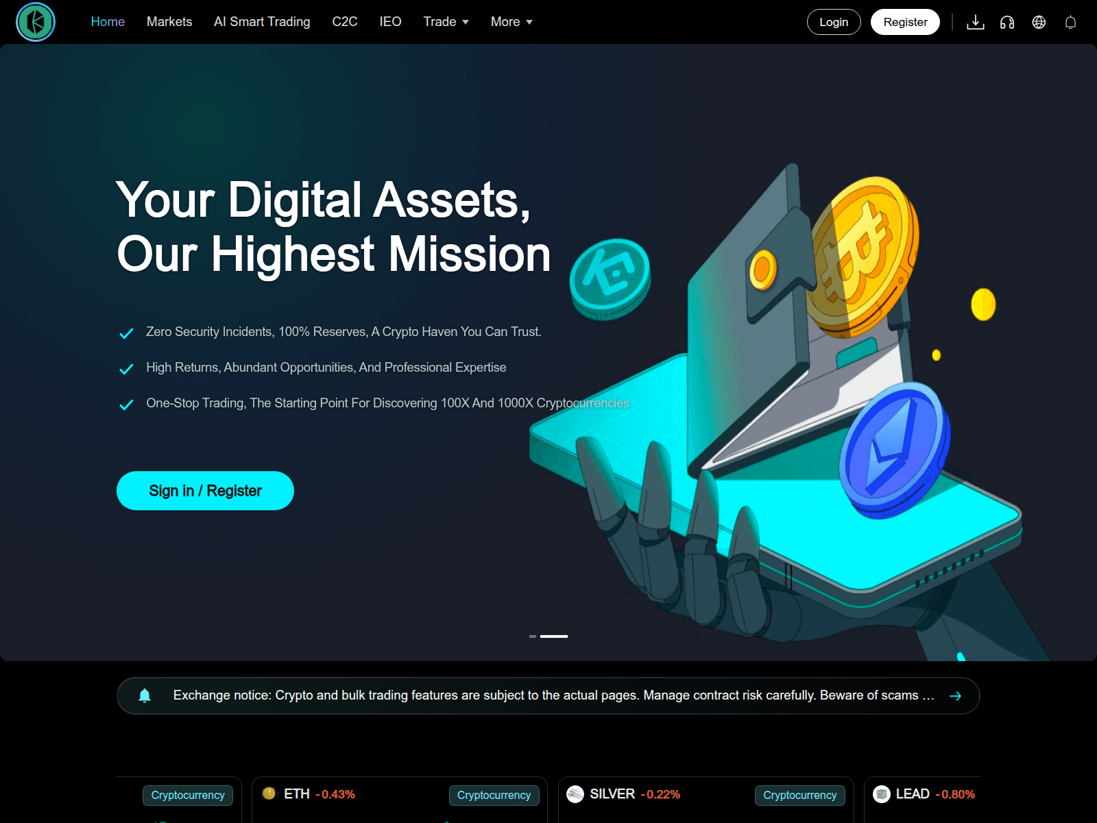 Screenshot of kybers-web.com