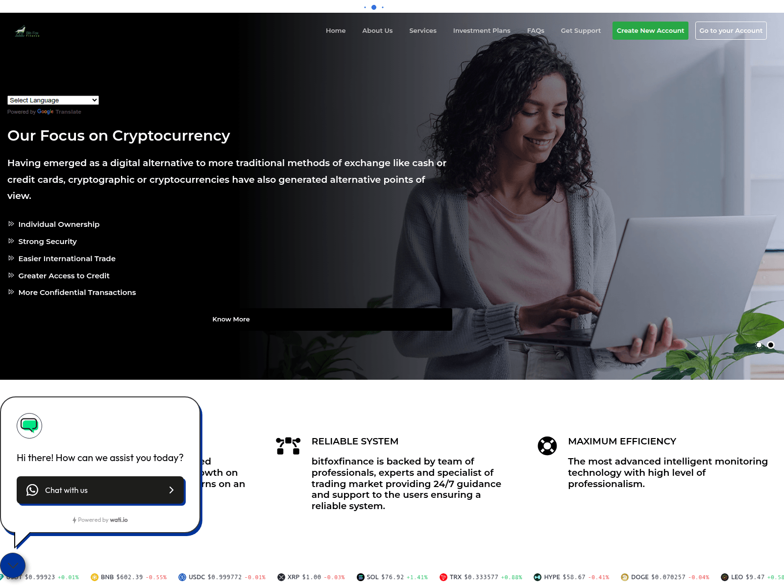 Screenshot of bitfox-f-inc.com