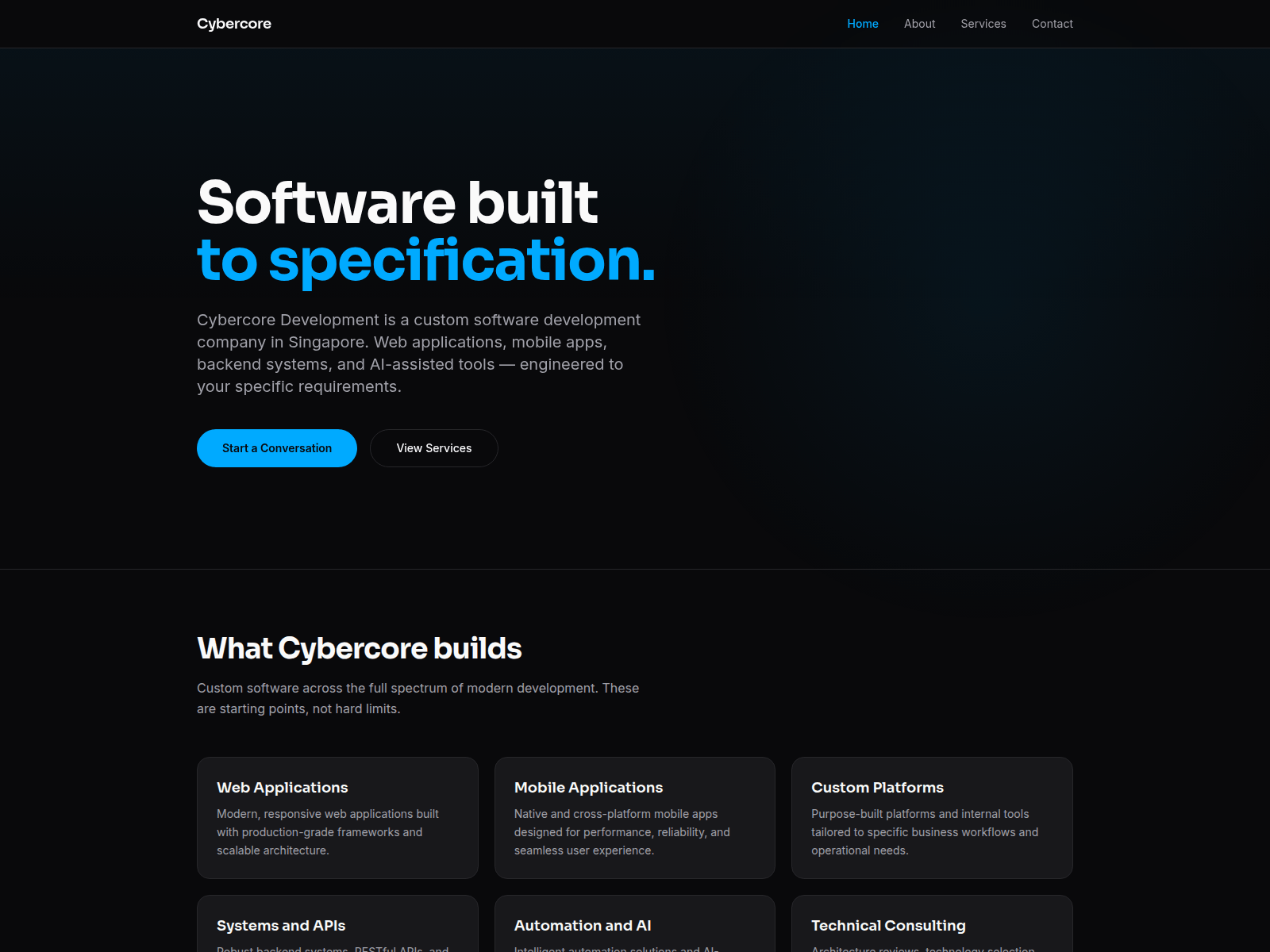 Знімок екрана cybercores.com