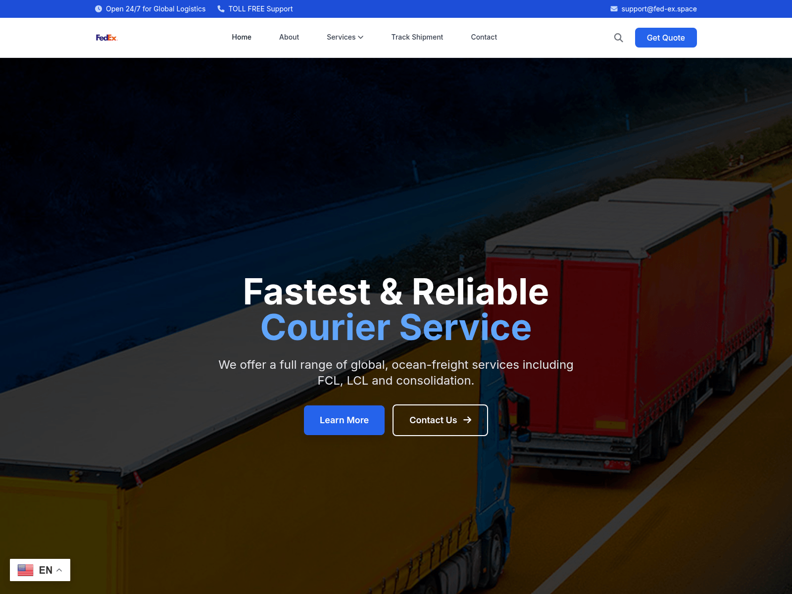 Screenshot of fed-ex.space