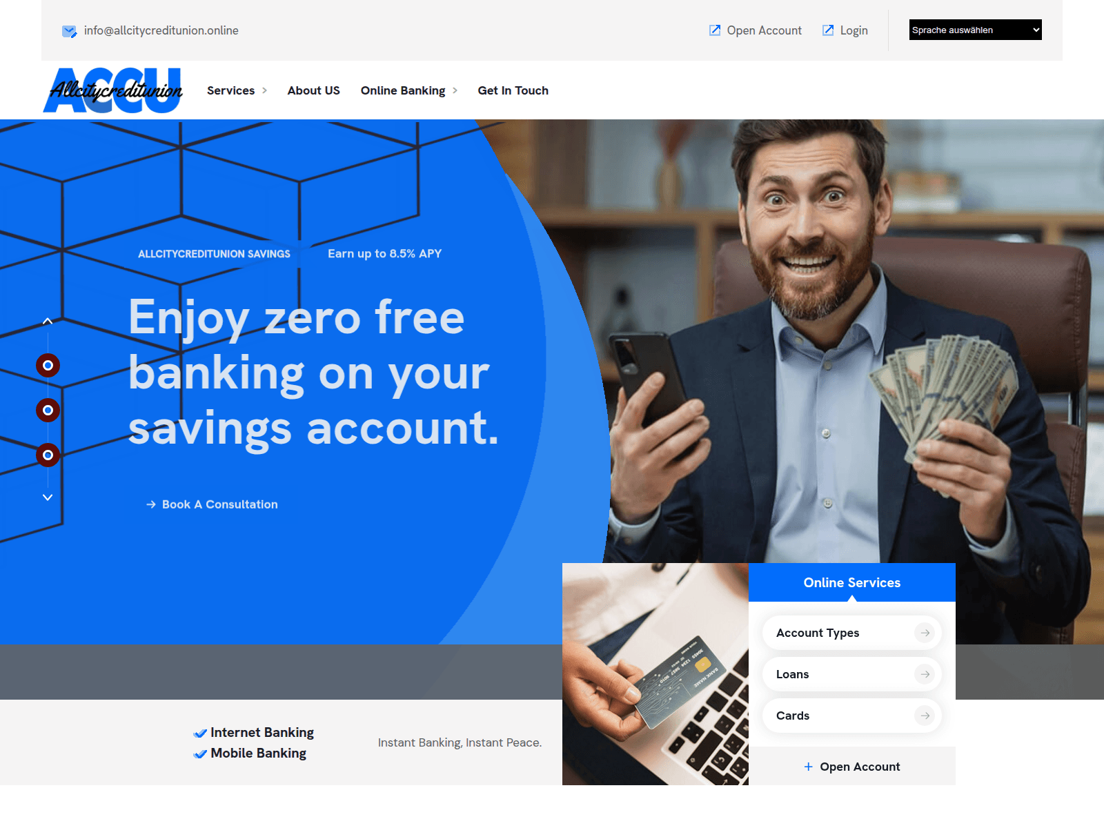 Screenshot of allcitycreditunion.online