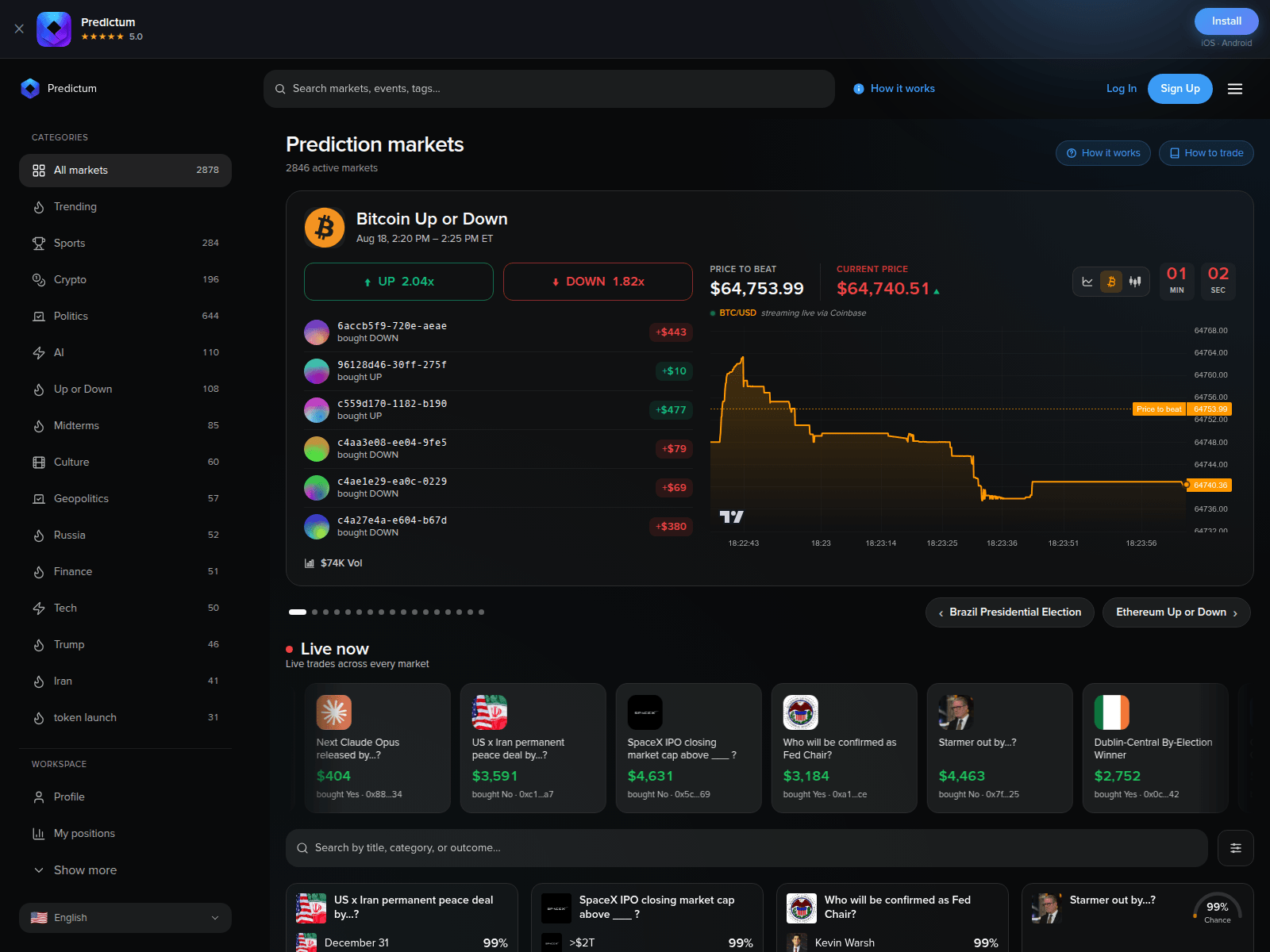 Screenshot of predictum.app
