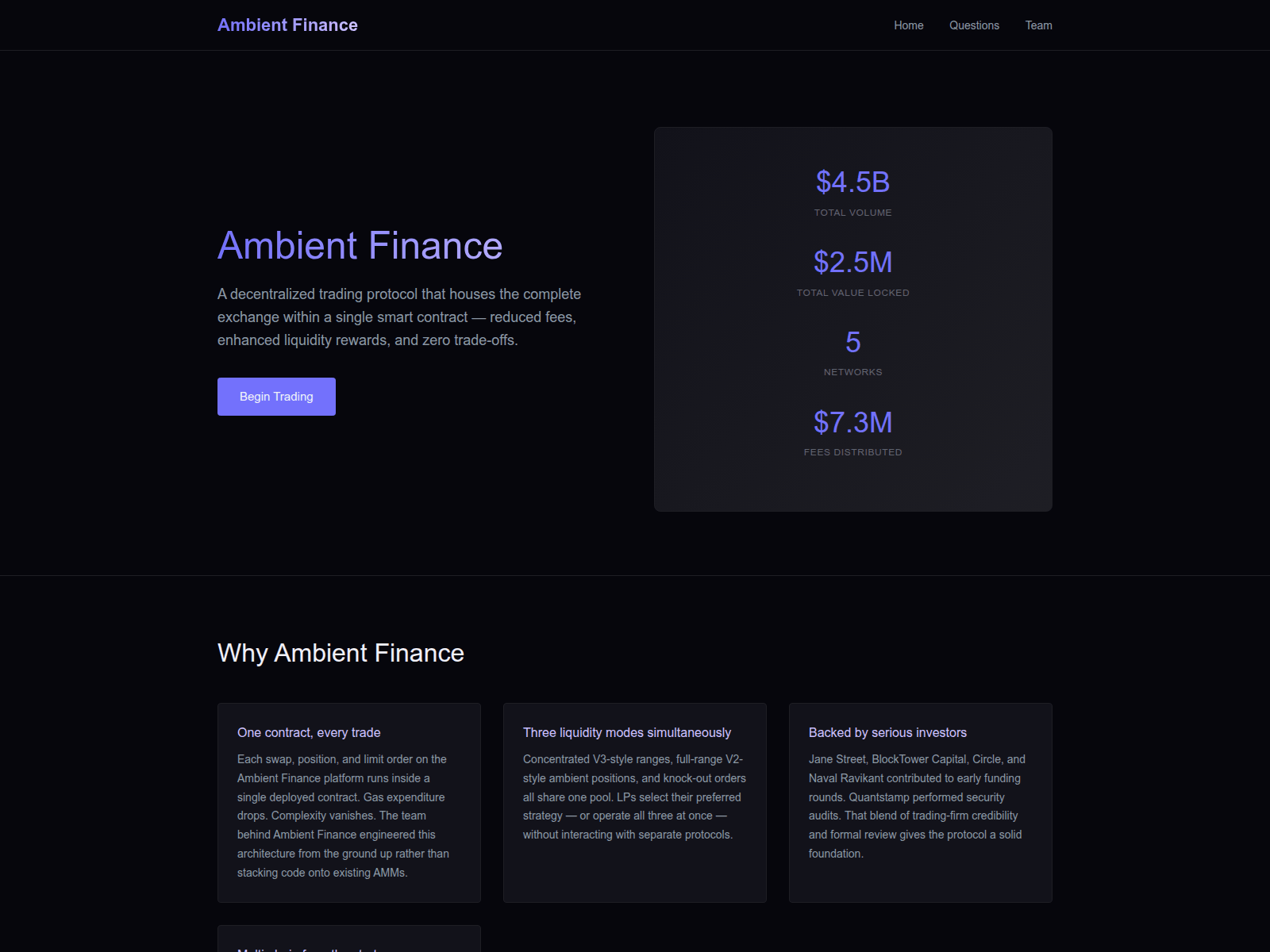 Screenshot of ambientfinance.net