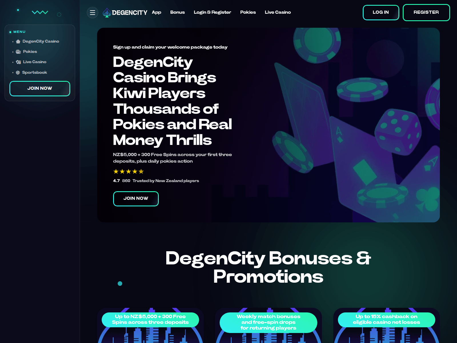 Screenshot of degencityxcasino.org