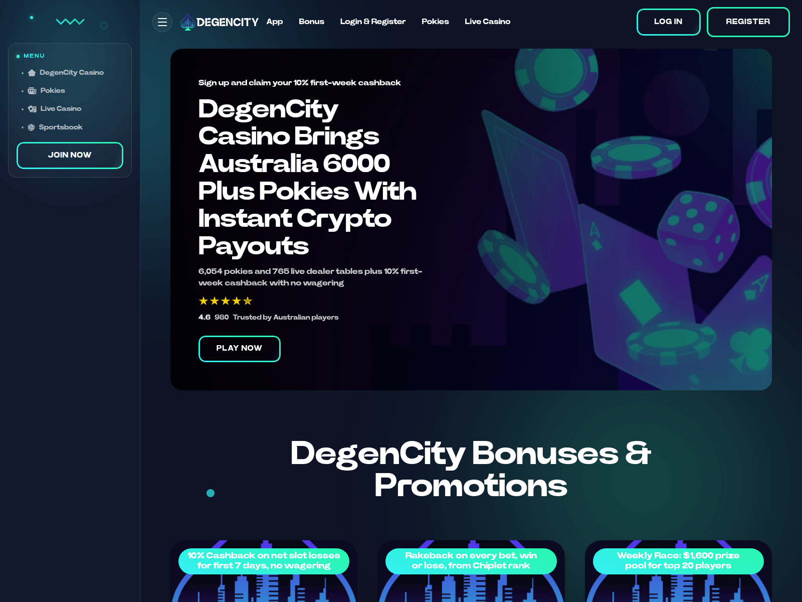 Screenshot of degencity-casino-australia.org