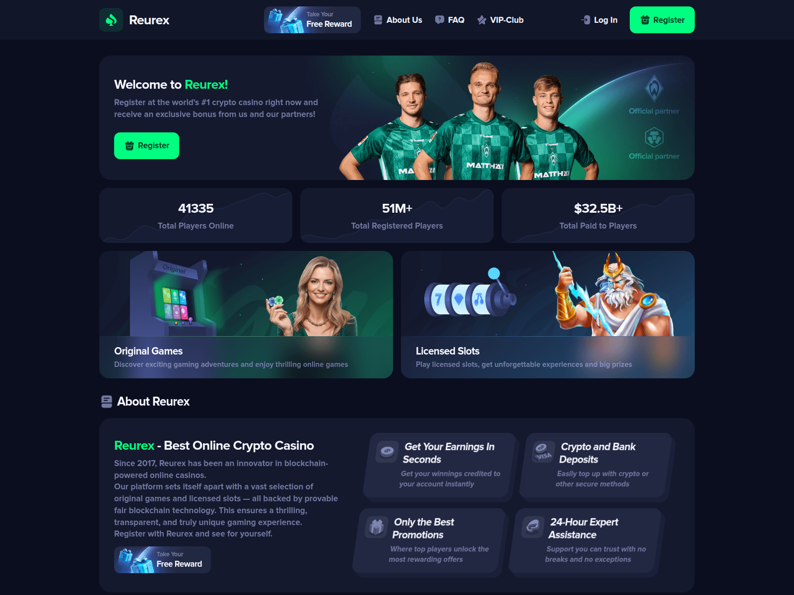 Screenshot of reurex.com