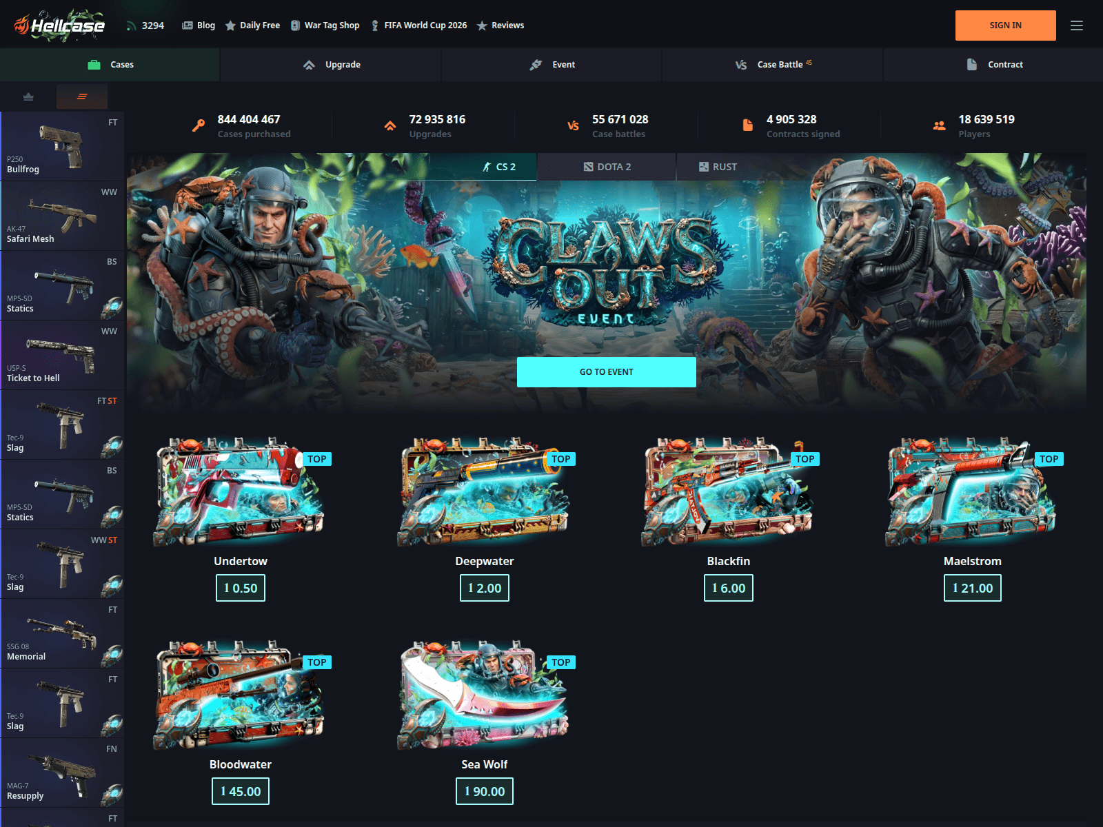Screenshot of hollcase.com