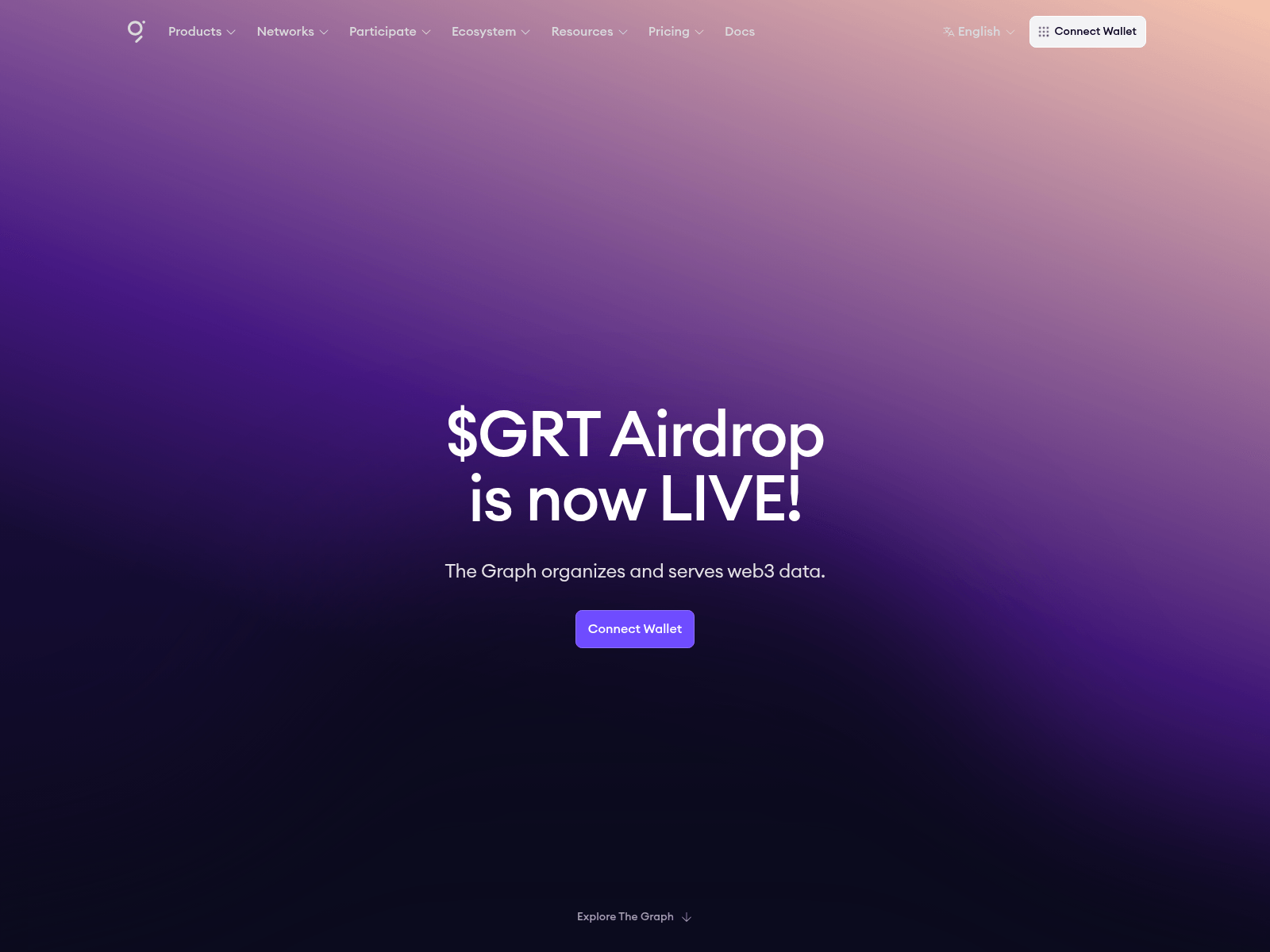 Screenshot of graphprotocol.app