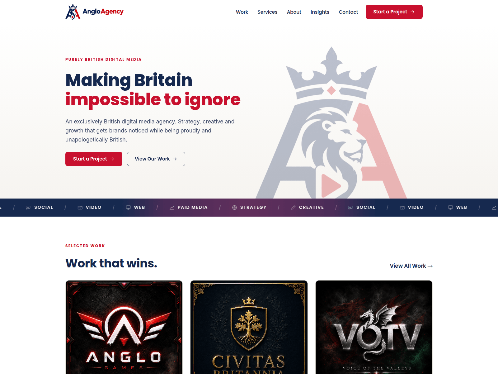 Screenshot of angloagency.com